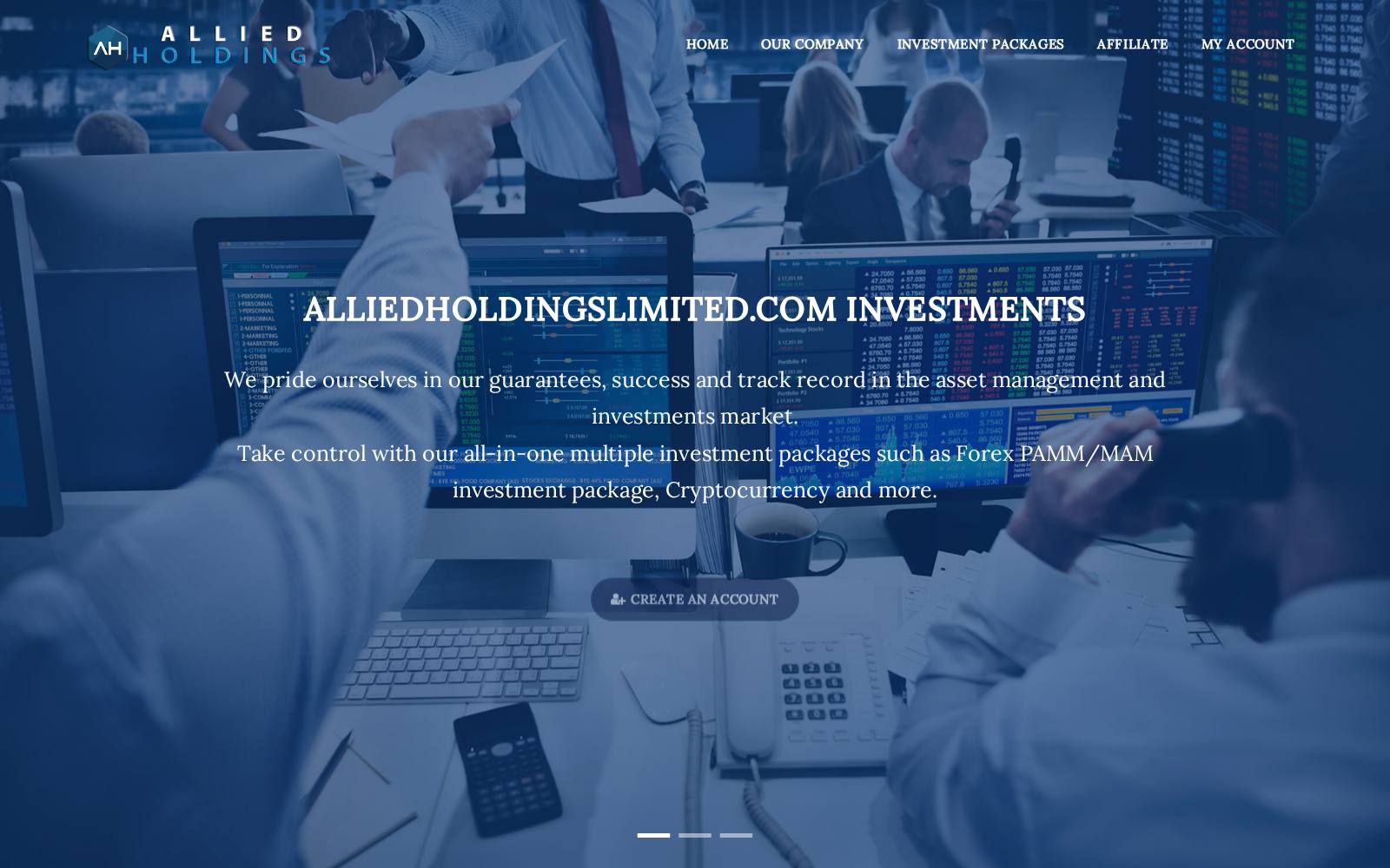 Screenshot of the Allied Holdings Limited Investments website, captured 21 July 2026