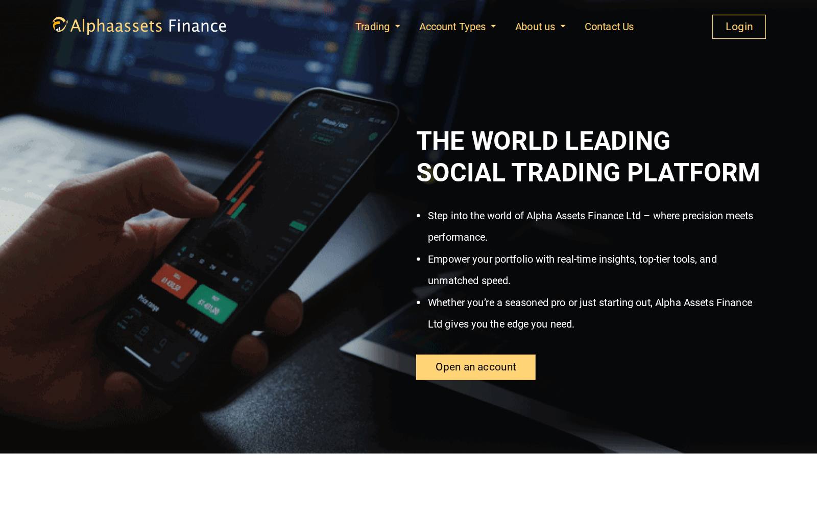 Screenshot of the Alphaassetsfinanceltd website, captured 21 July 2026
