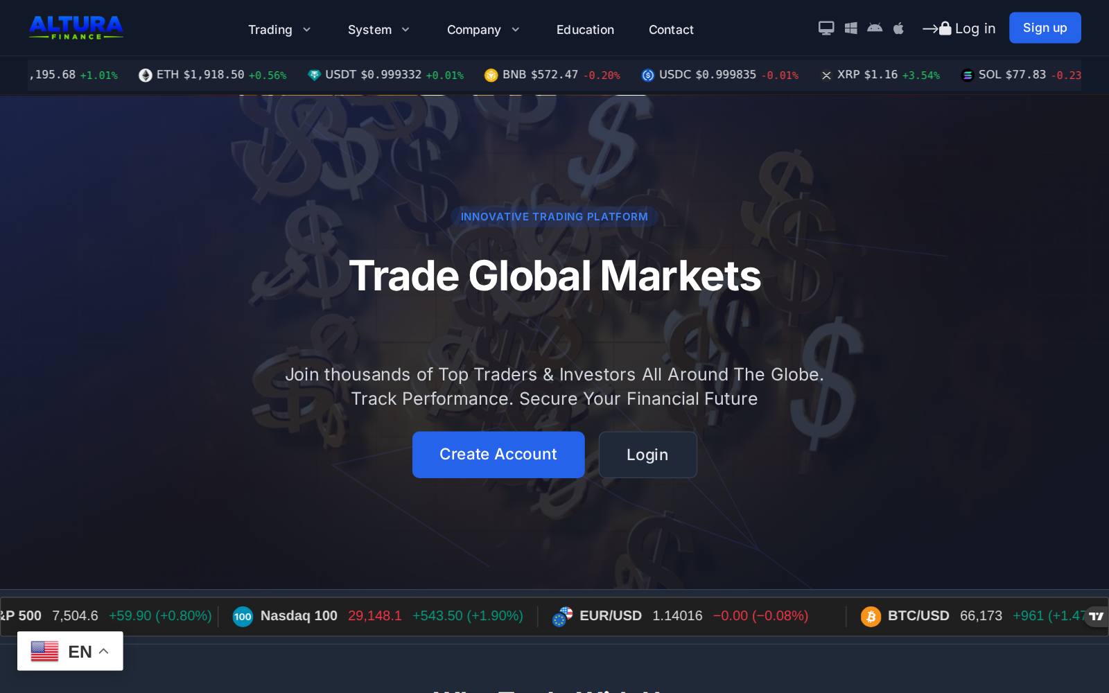 Screenshot of the Altura Finance website, captured 21 July 2026