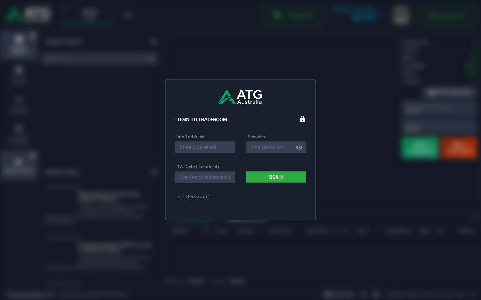 Screenshot of the ATG International website, captured 7 August 2026