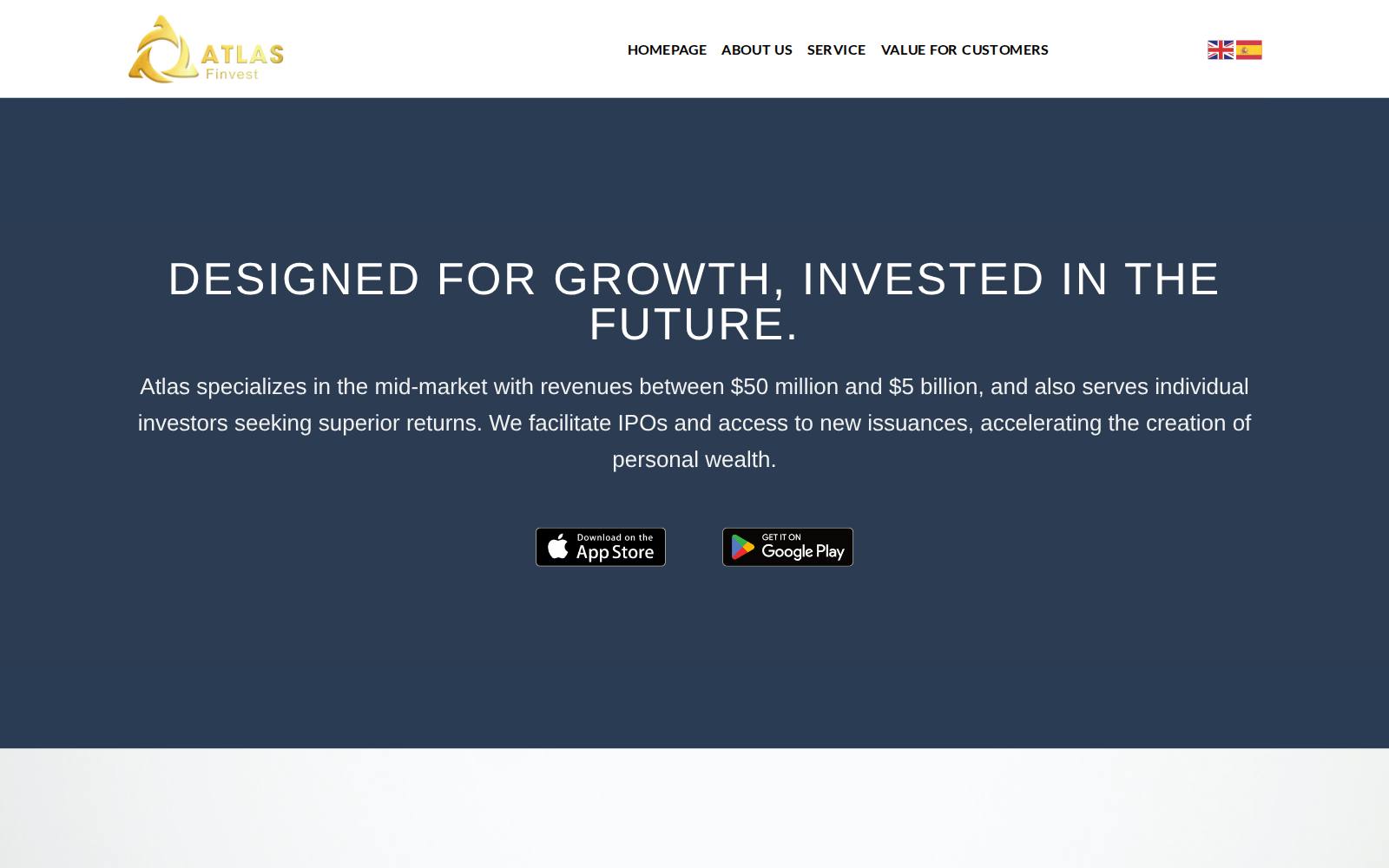 Screenshot of the Atlas Finvest website, captured 29 July 2026