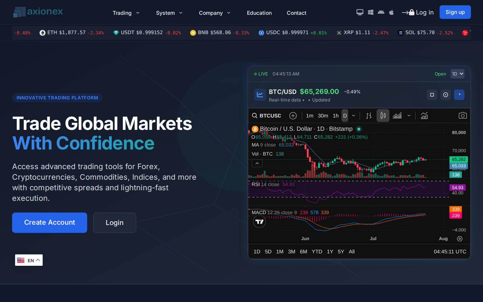 Screenshot of the axionexhub.com website, captured 24 July 2026