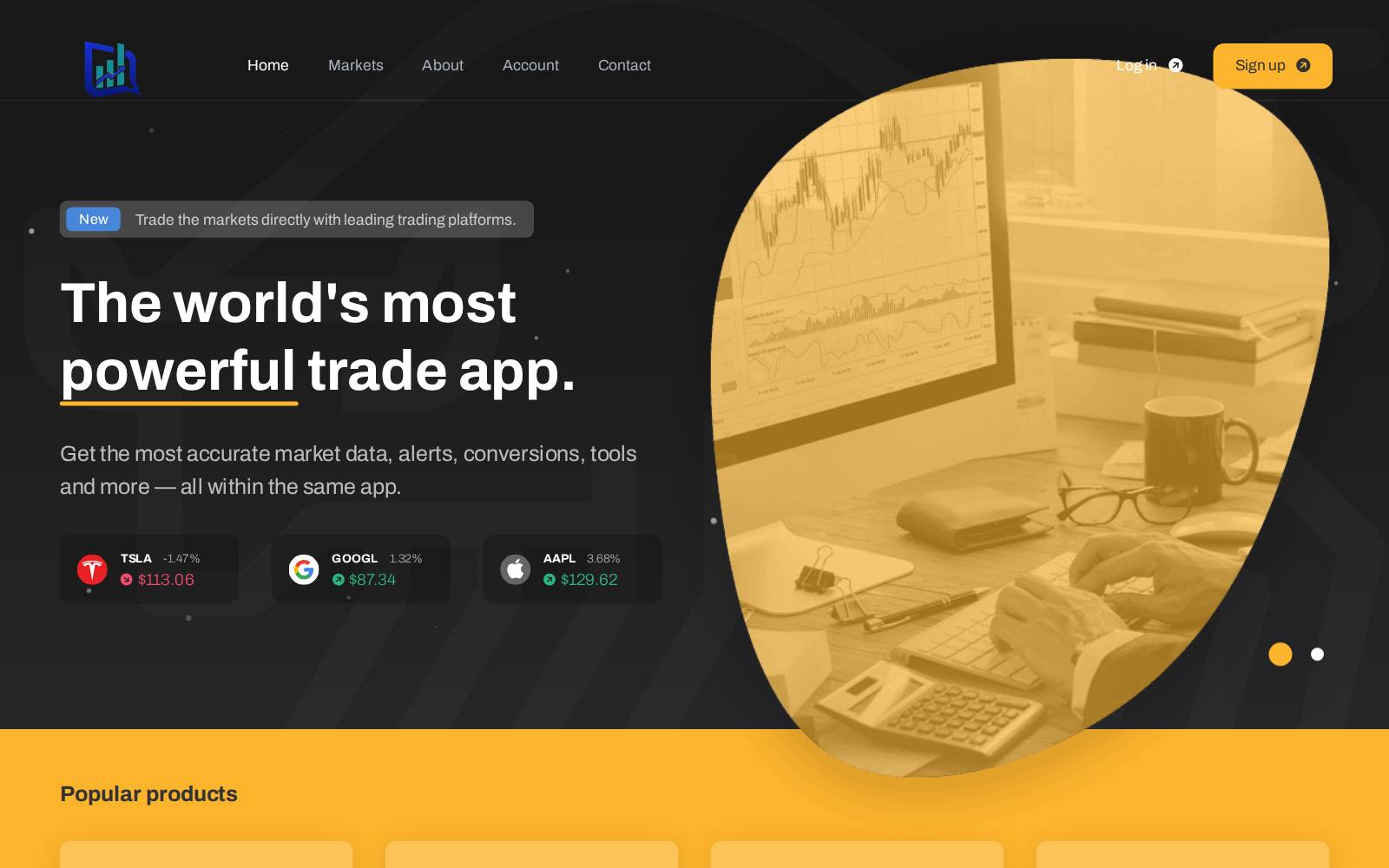 Screenshot of the Bitflux Markets website, captured 21 July 2026
