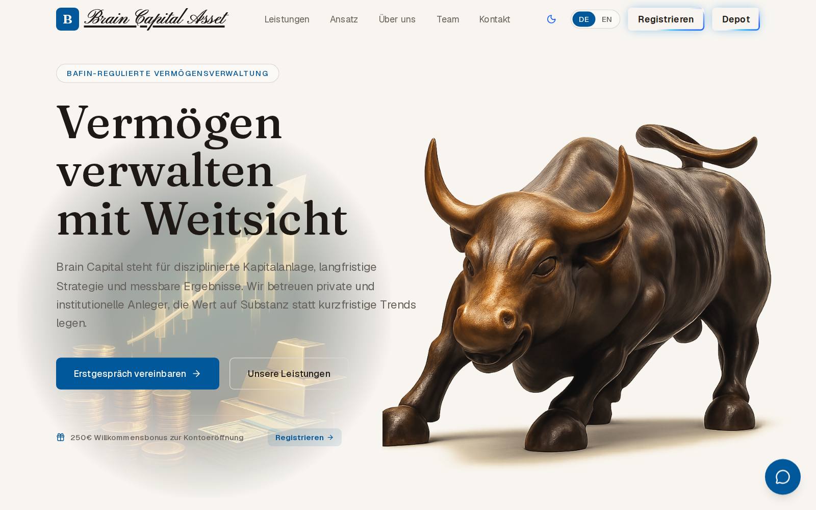 Screenshot of the Brain Capital Asset website, captured 21 July 2026