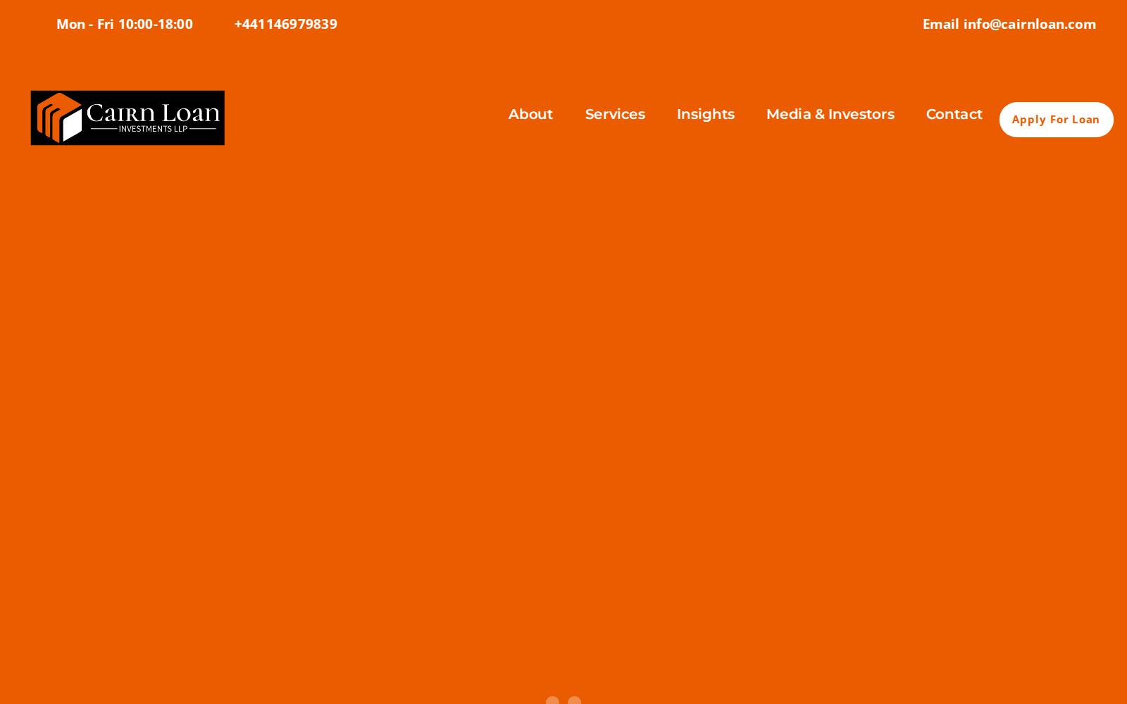 Screenshot of the cairnloan.com website, captured 11 August 2026