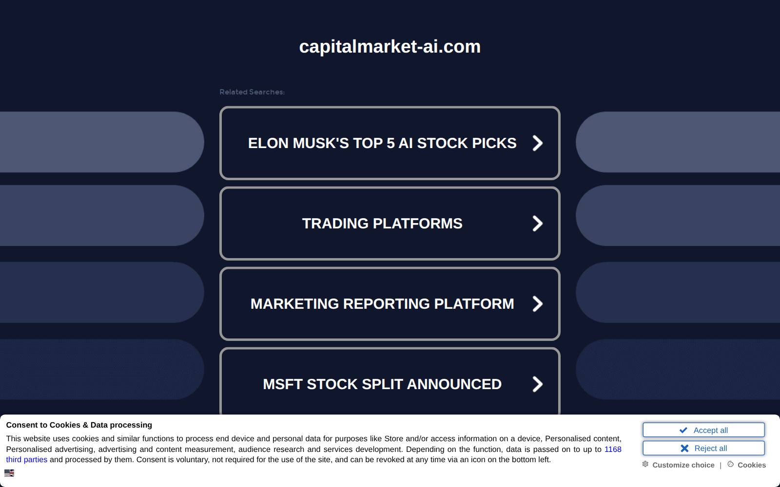 Screenshot del sito Capital Market AI, del 26 luglio 2026