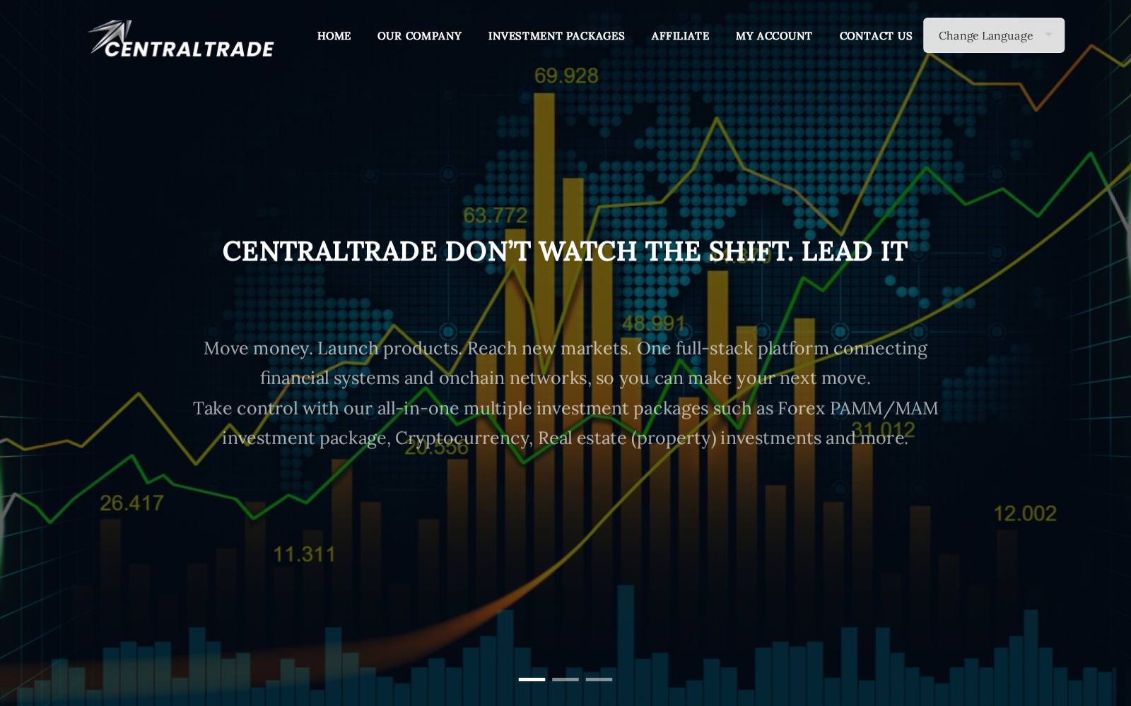 Screenshot of the centraltrade.cc website, captured 24 July 2026