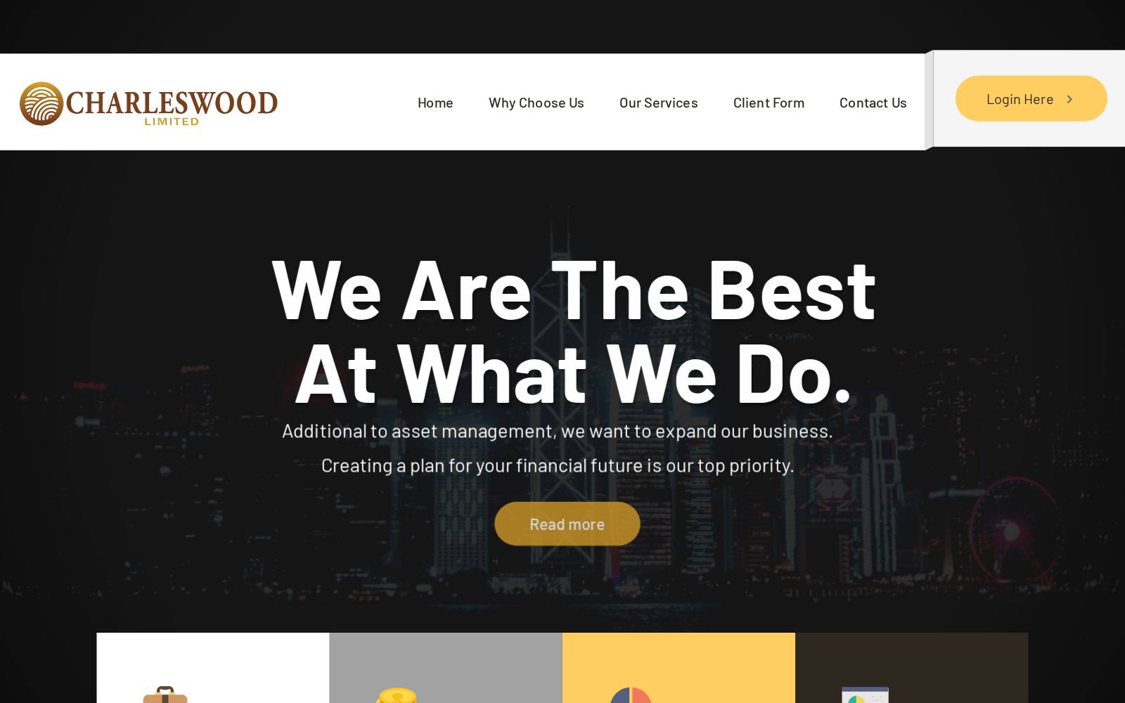 Screenshot of the Charleswood Limited website, captured 23 July 2026