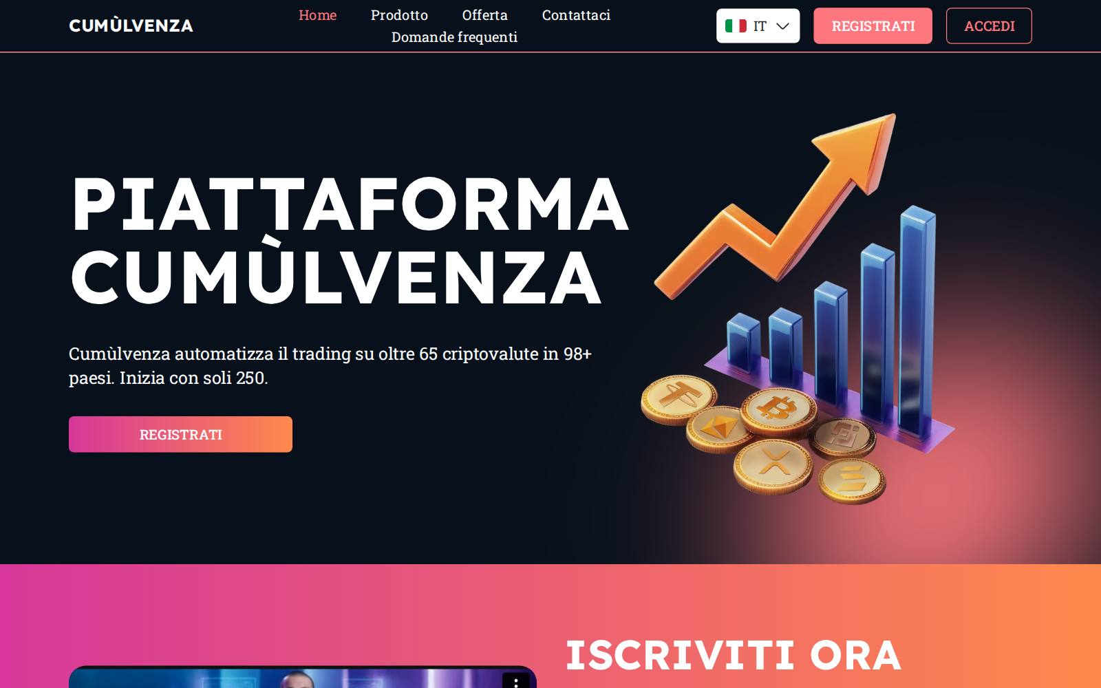 Screenshot of the Cumulvenza website, captured 23 July 2026