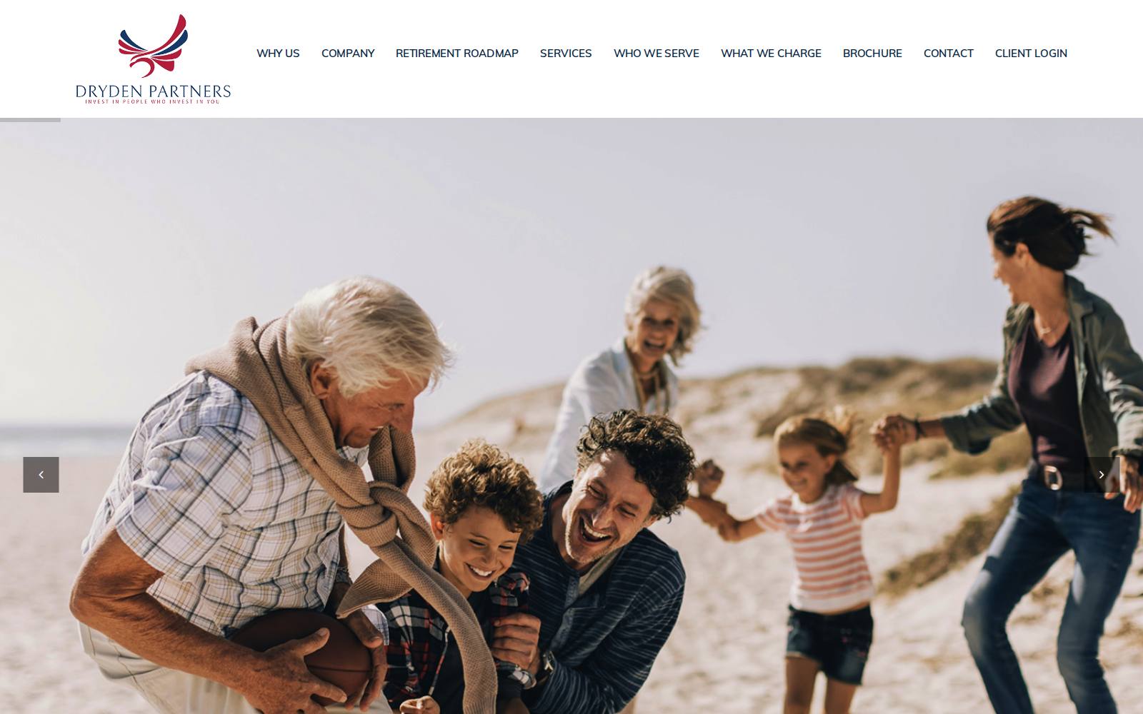 Screenshot of the Dryden Partners website, captured 21 July 2026