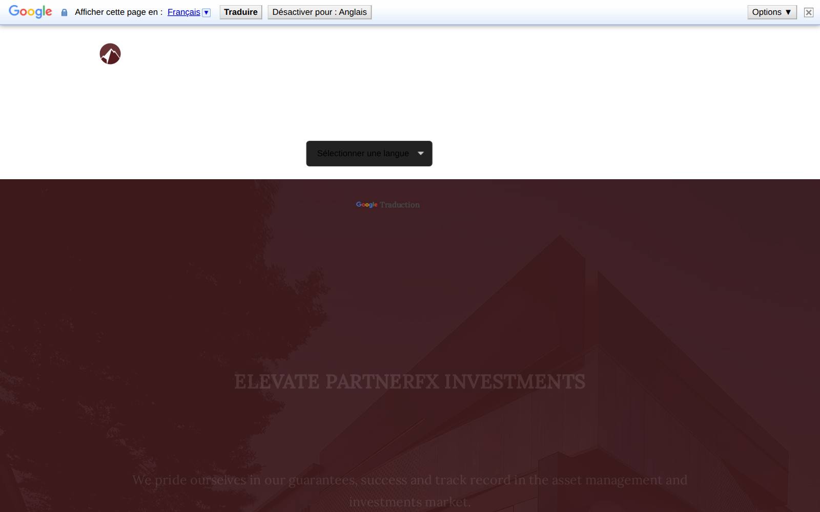 Screenshot of the elevatepartnerfx.com website, captured 30 July 2026