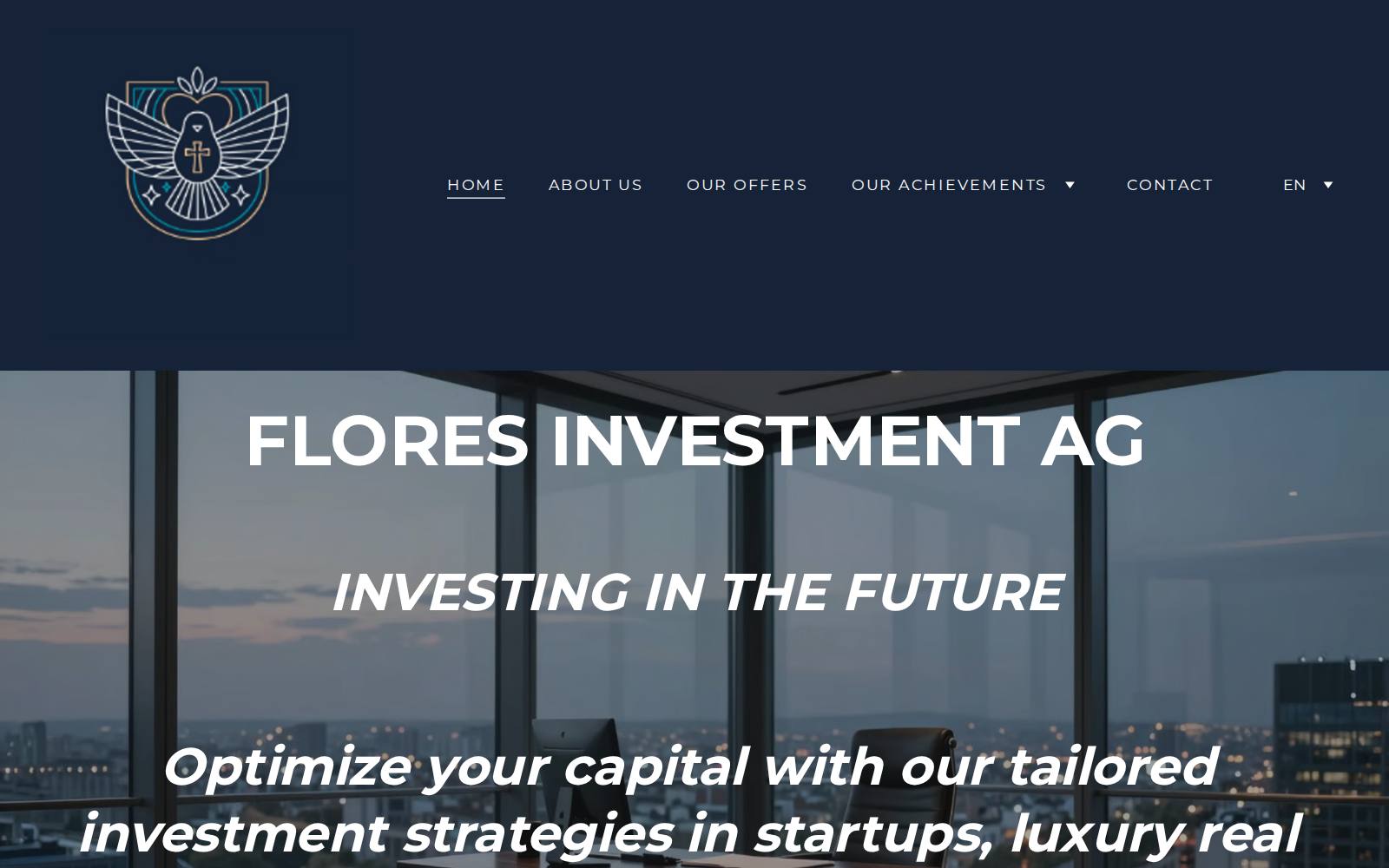 Screenshot of the flores-invest.com website, captured 21 July 2026