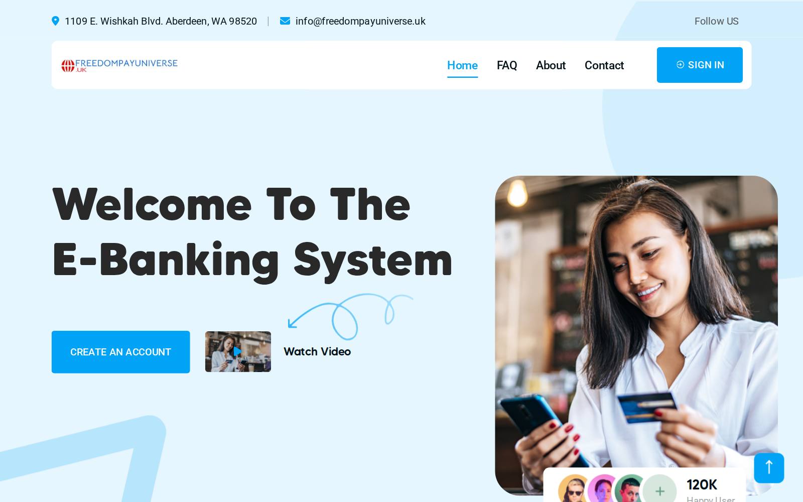 Screenshot of the freedompayuniverse.uk website, captured 24 July 2026