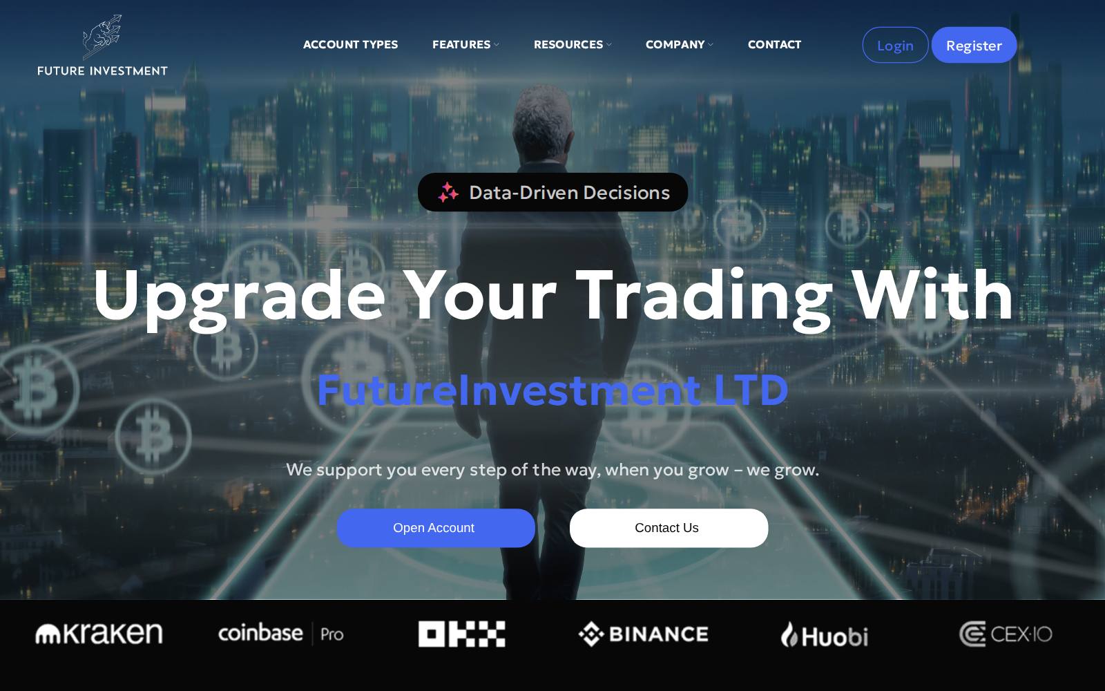 Screenshot of the FutureInvestment Ltd website, captured 21 July 2026