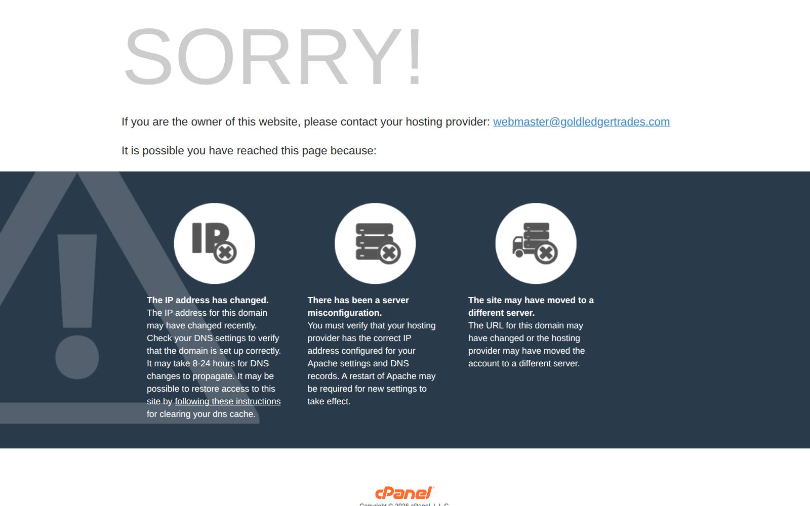 Screenshot of the Goldledger Trades website, captured 21 July 2026