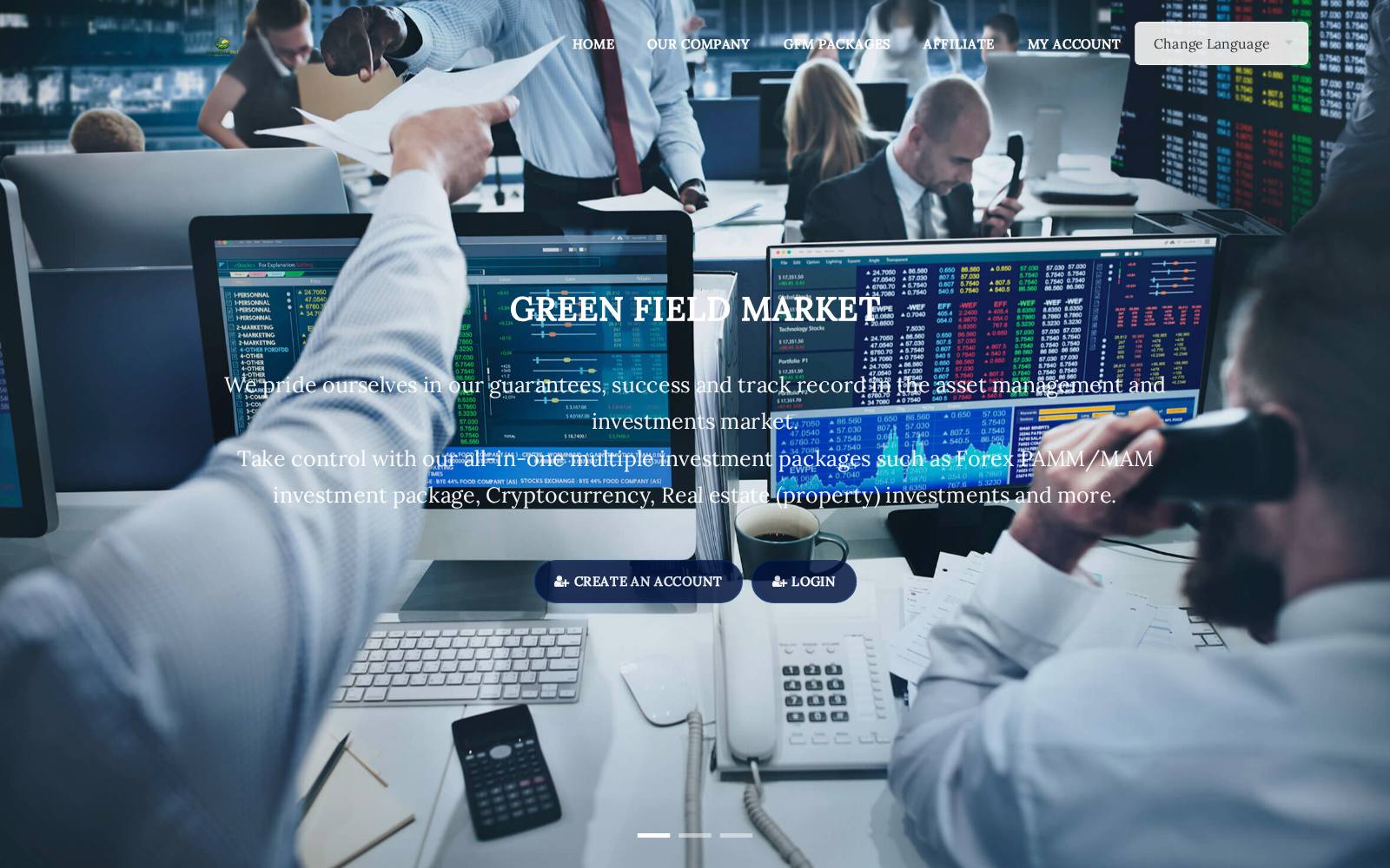 Screenshot of the Green Field Market website, captured 25 July 2026