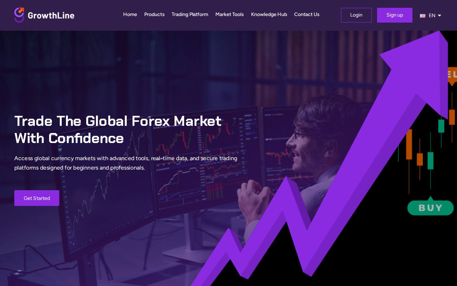 Screenshot of the Growthline website, captured 21 July 2026