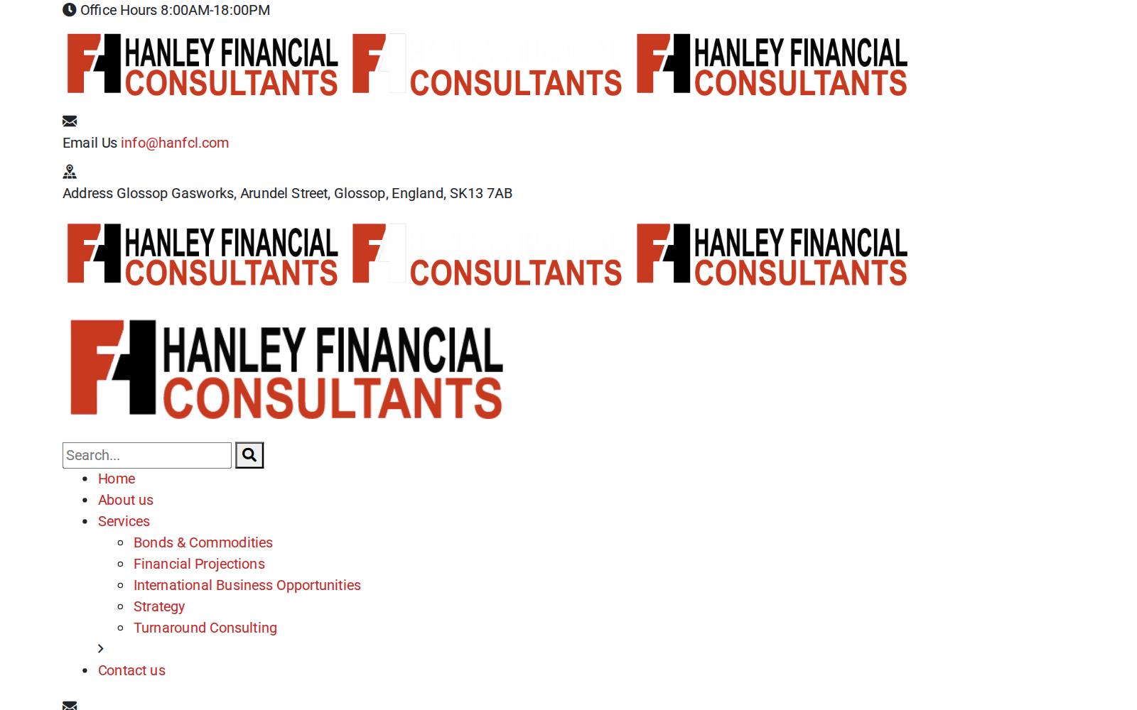 Screenshot of the hanfcl.com website, captured 15 August 2026