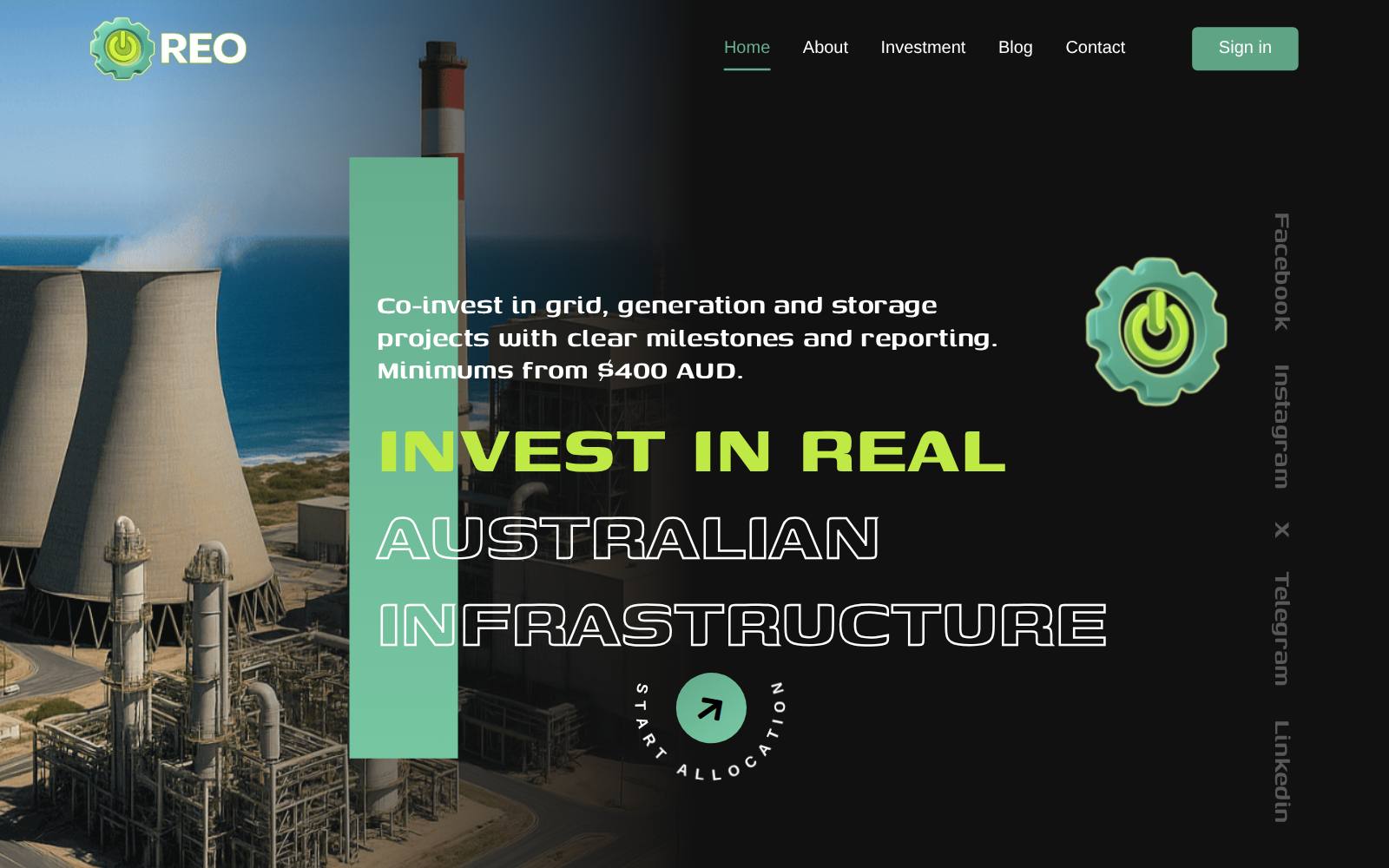 Screenshot of the Impersonation of Reocorp Pty Ltd website, captured 21 July 2026