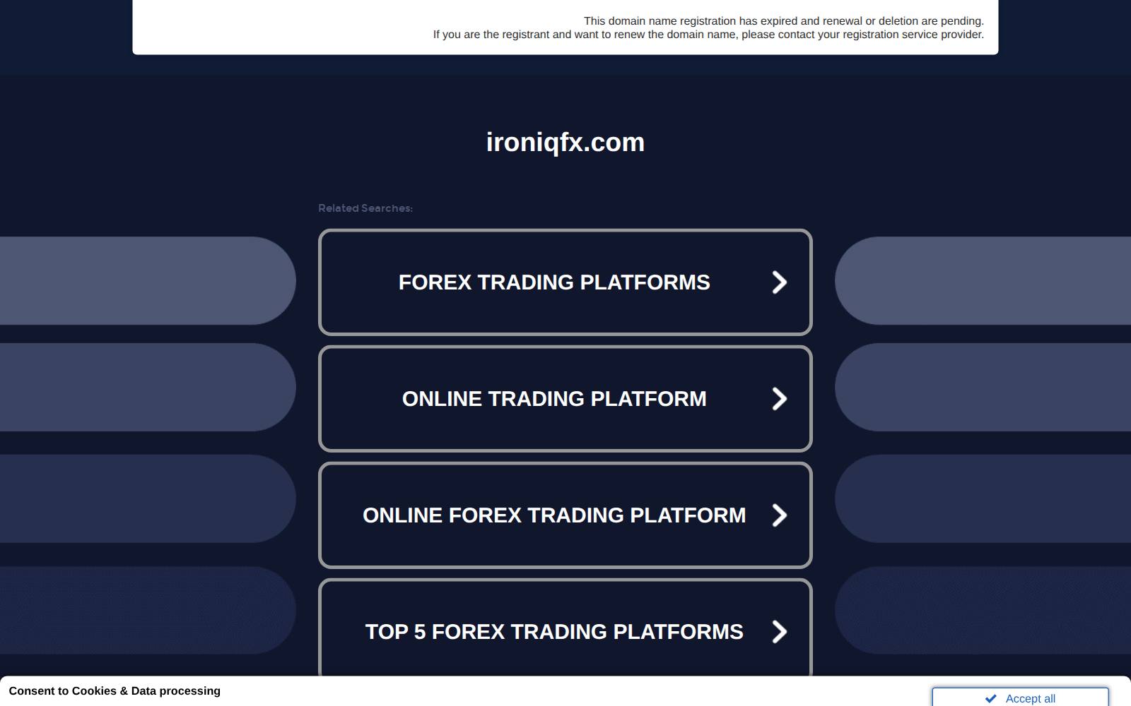 Screenshot of the IronixFX website, captured 21 July 2026