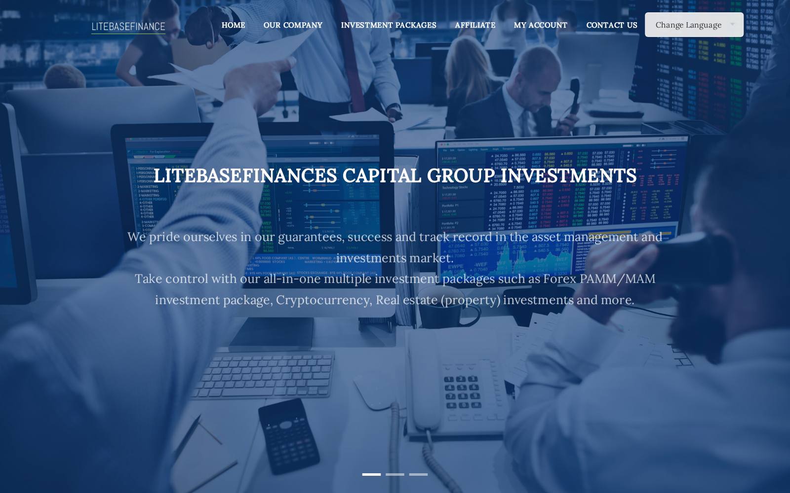 Screenshot of the litebasefinances.live website, captured 24 July 2026