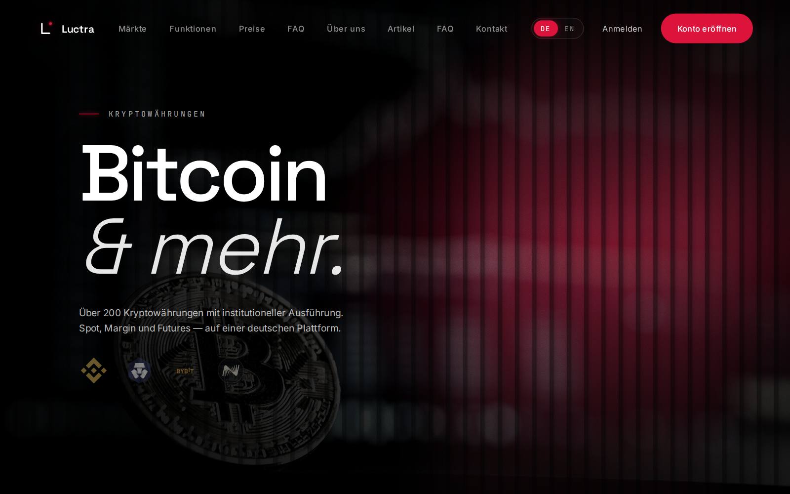 Screenshot of the Luctra website, captured 26 July 2026