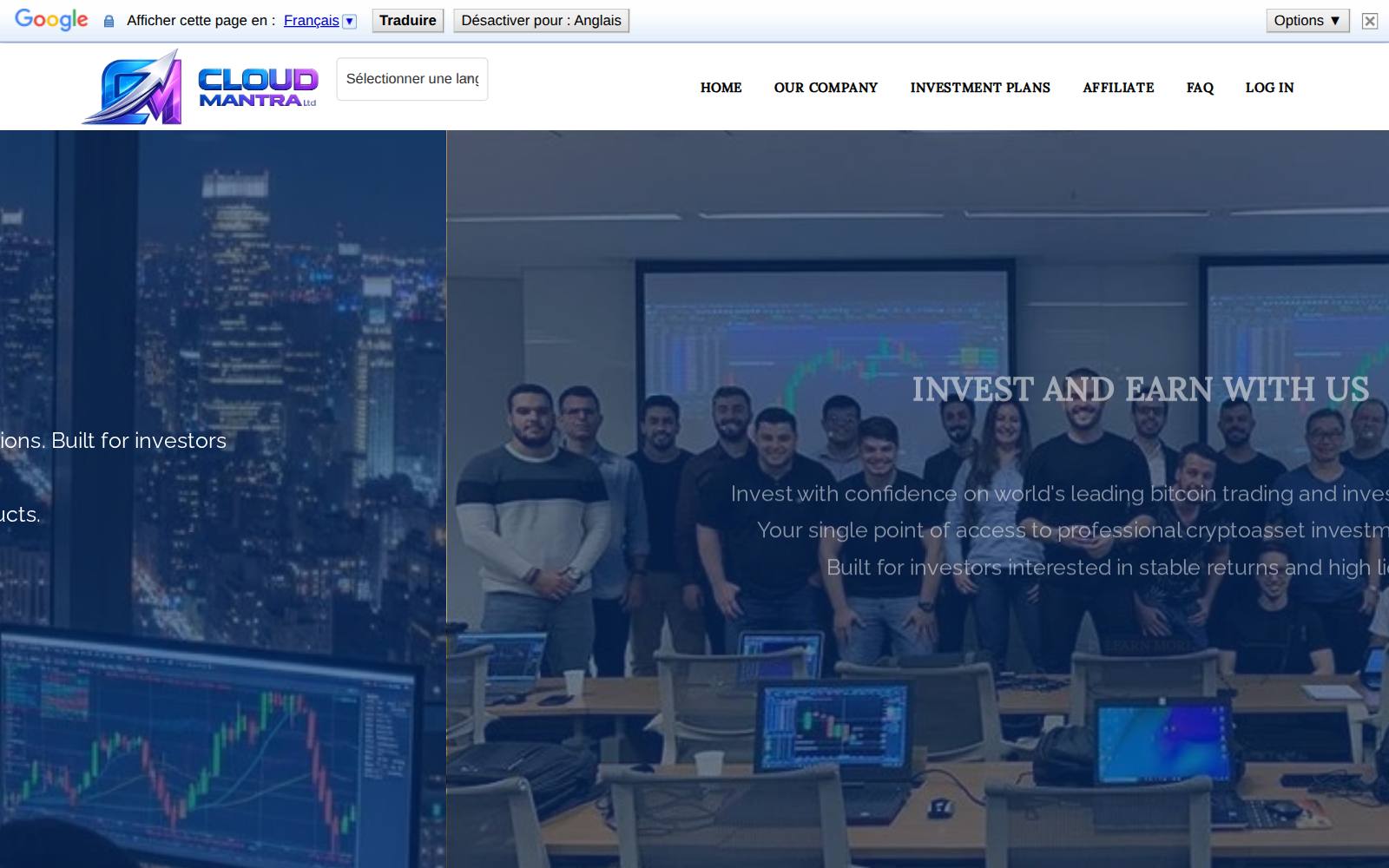 Screenshot of the mantraclouds.com website, captured 24 July 2026