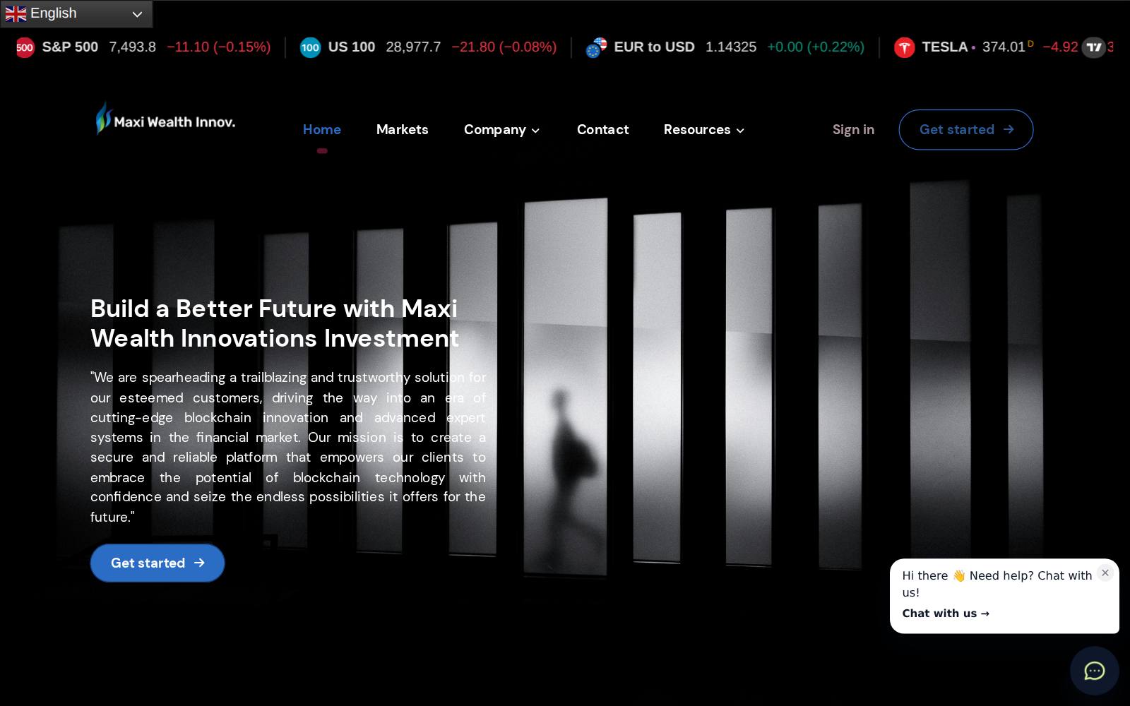 Screenshot of the MAXI WEALTH website, captured 23 July 2026