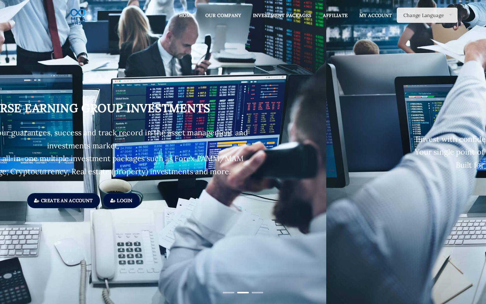 Screenshot of the meta-vrse.com website, captured 30 July 2026