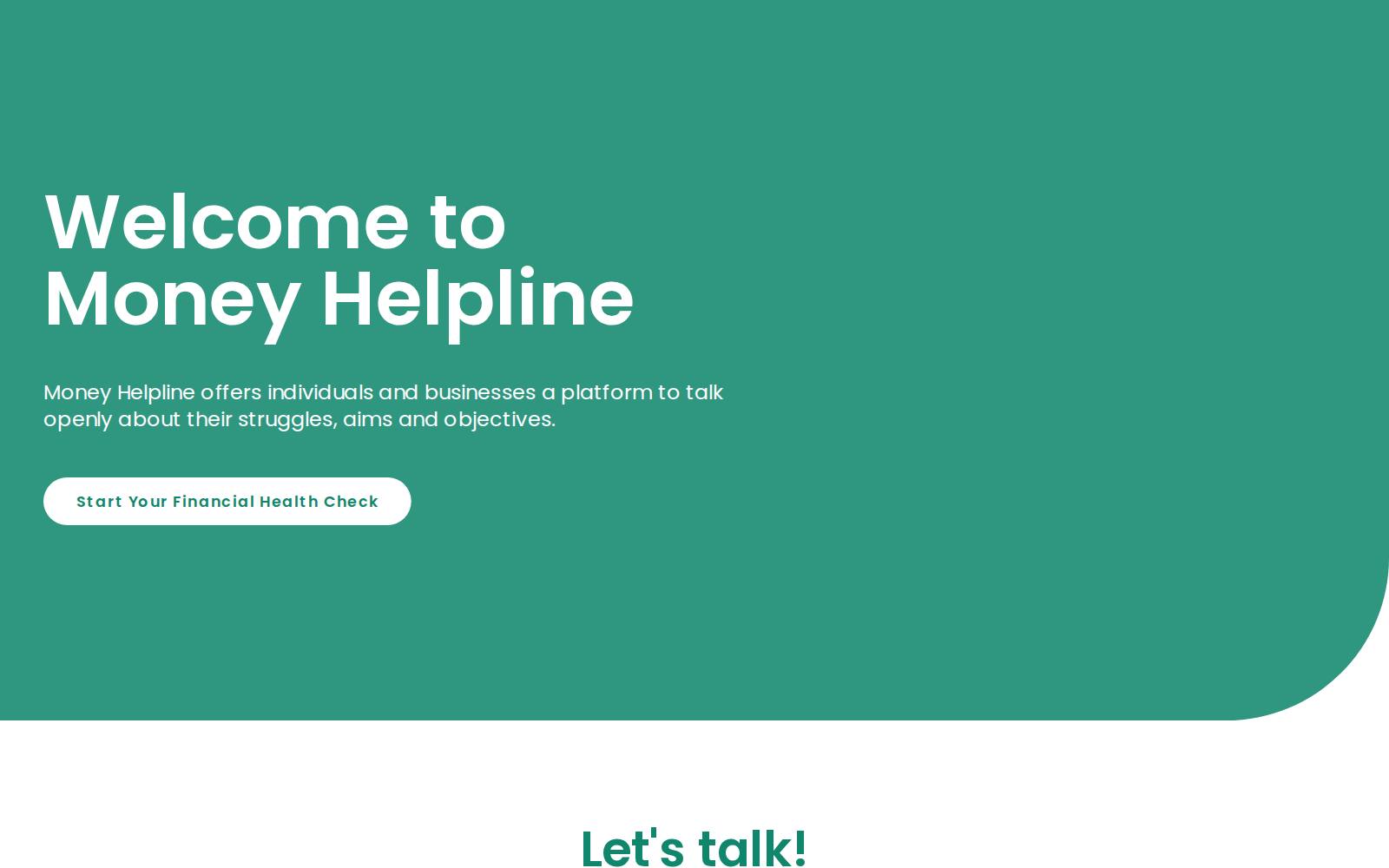 Screenshot of the moneyhelpline.co.uk website, captured 25 July 2026