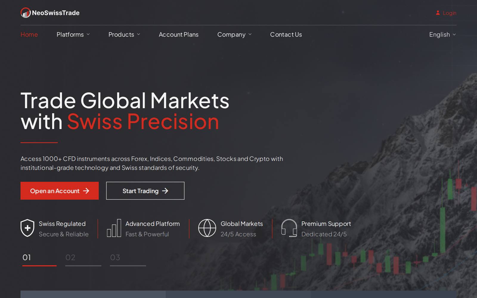 Screenshot of the NeoSwissTrade website, captured 21 July 2026