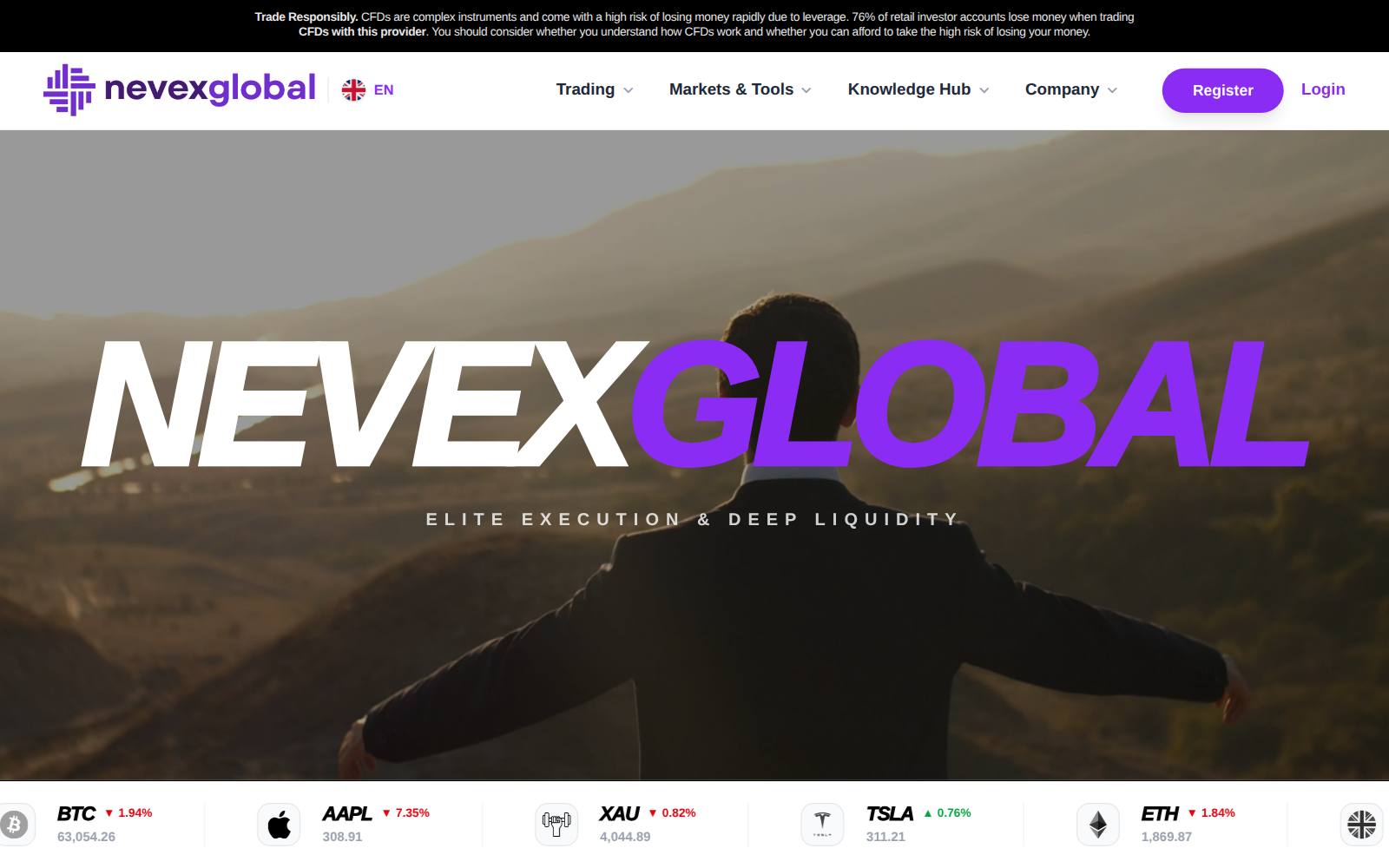 Screenshot of the NevexGlobal website, captured 1 August 2026