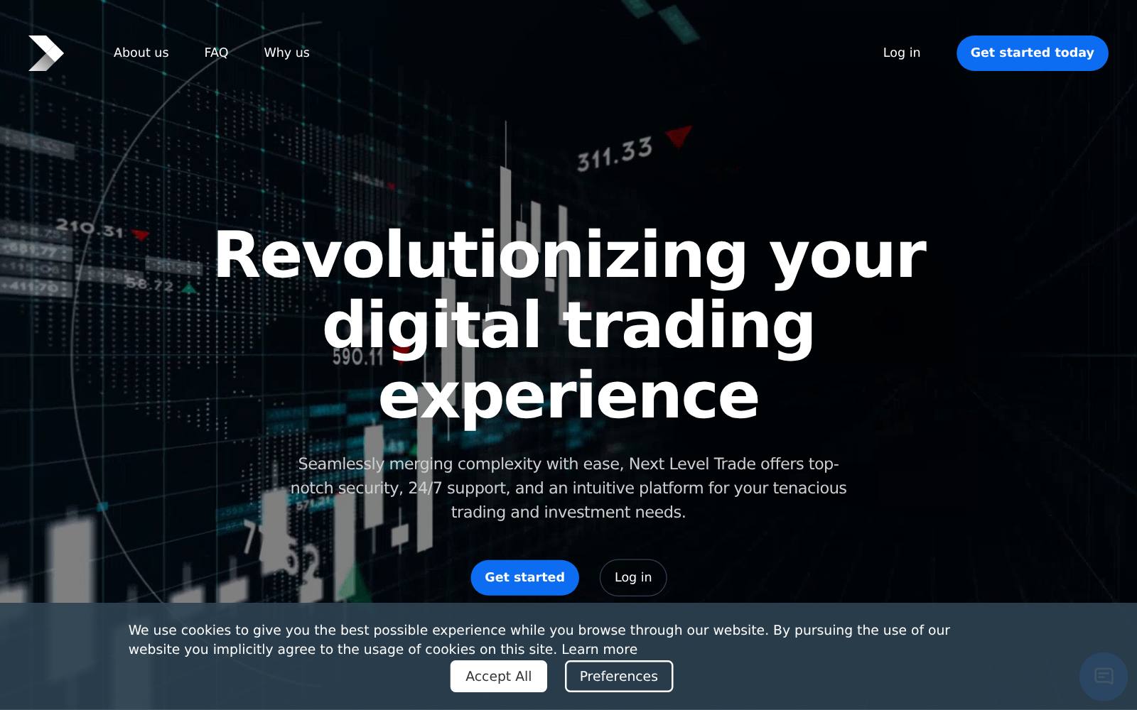 Screenshot of the Next Level Trade website, captured 21 July 2026