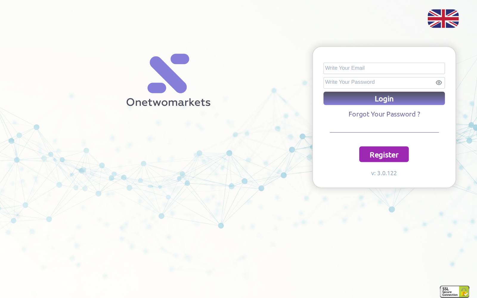 Screenshot of the One Two Market website, captured 21 July 2026