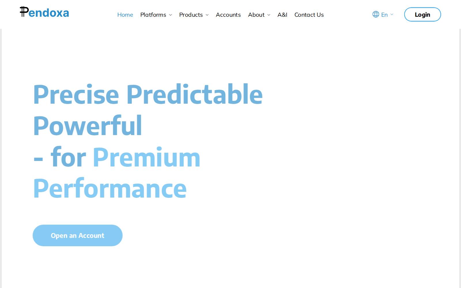 Screenshot of the Pendoxa website, captured 21 July 2026
