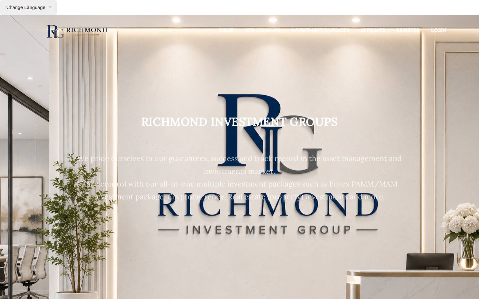 Screenshot of the richmondgroups.com website, captured 30 July 2026