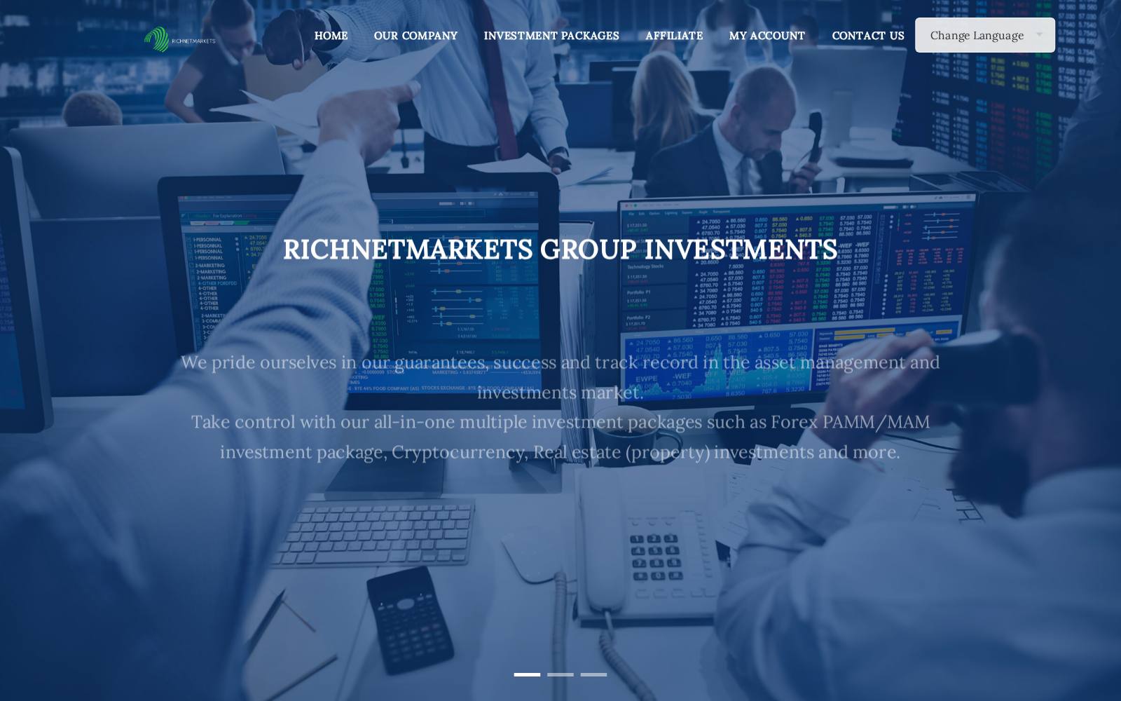 Screenshot of the Richnetmarkets.xyz website, captured 30 July 2026