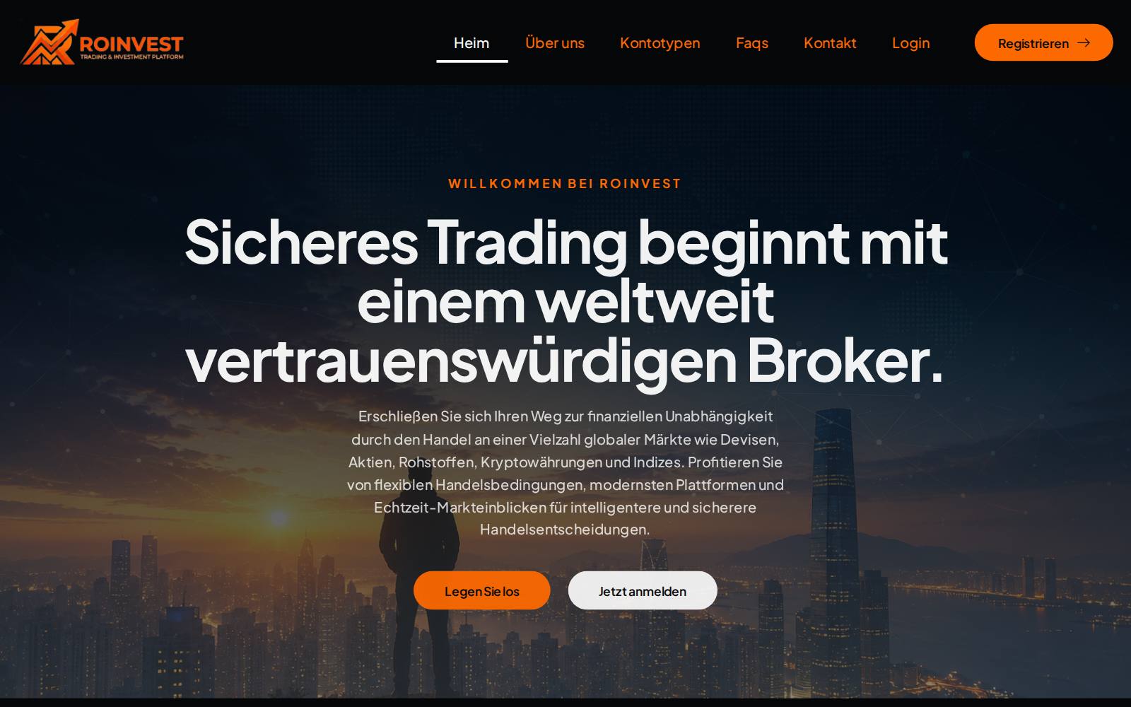 Screenshot of the Roinvest website, captured 21 July 2026