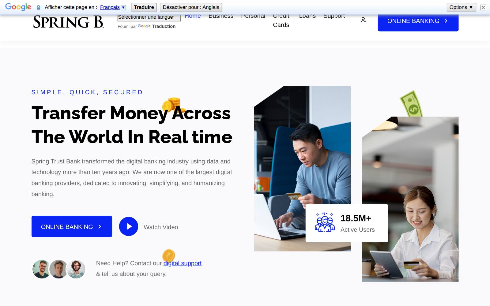 Screenshot of the SPRINGB website, captured 25 July 2026