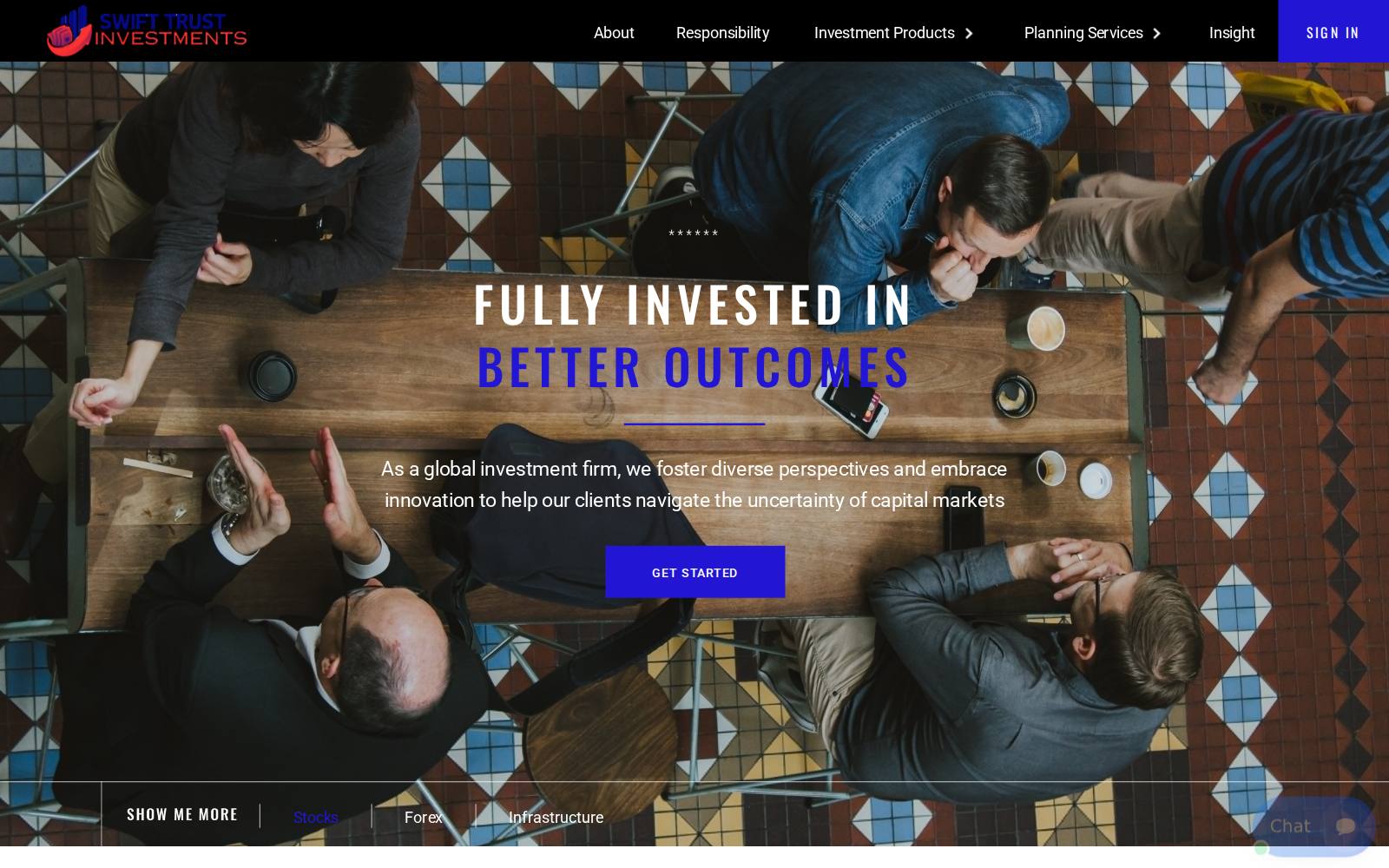 Screenshot of the Swift Trust Investments website, captured 21 July 2026