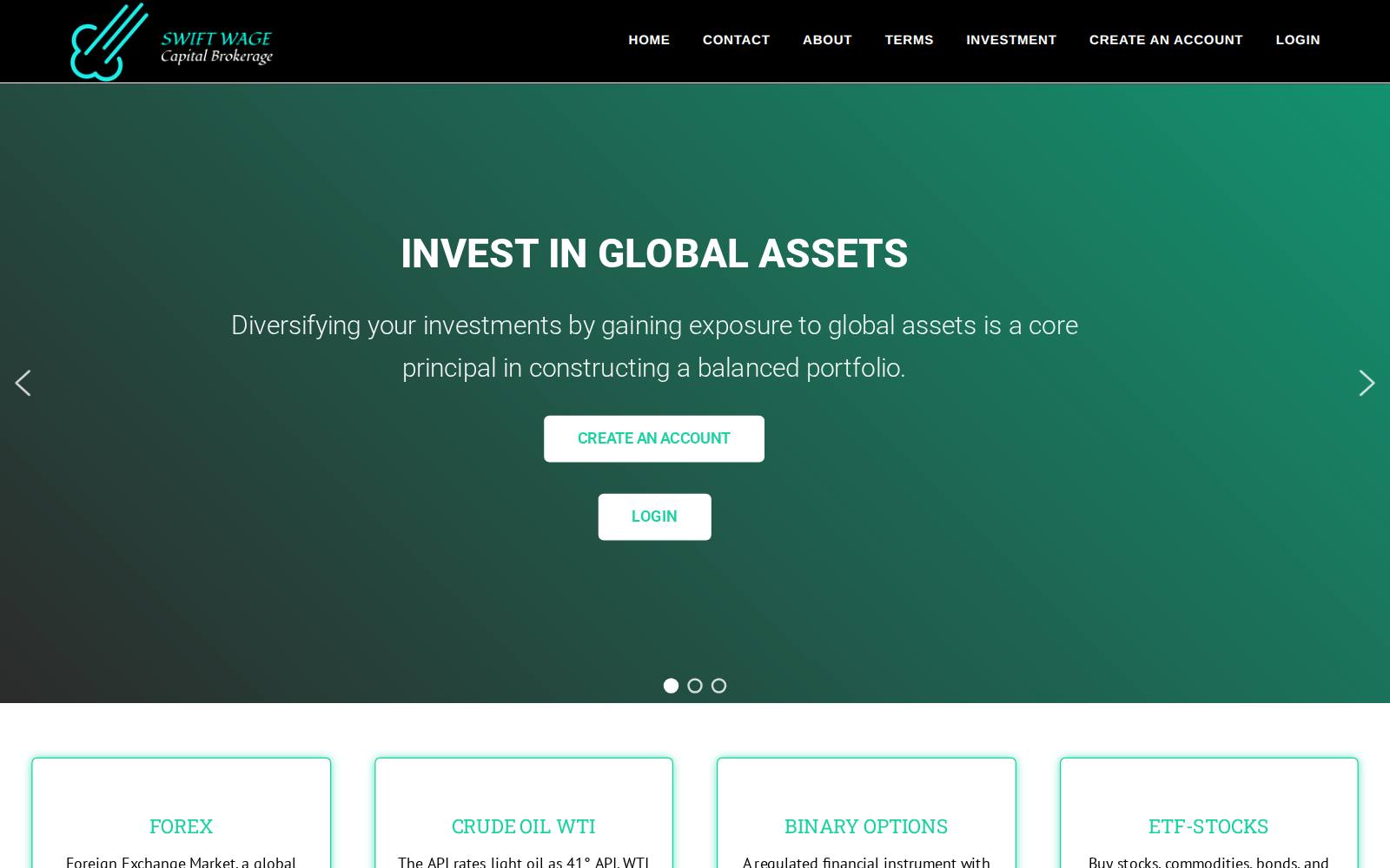 Screenshot of the SwiftWage Capital

Investivance Capital website, captured 21 July 2026