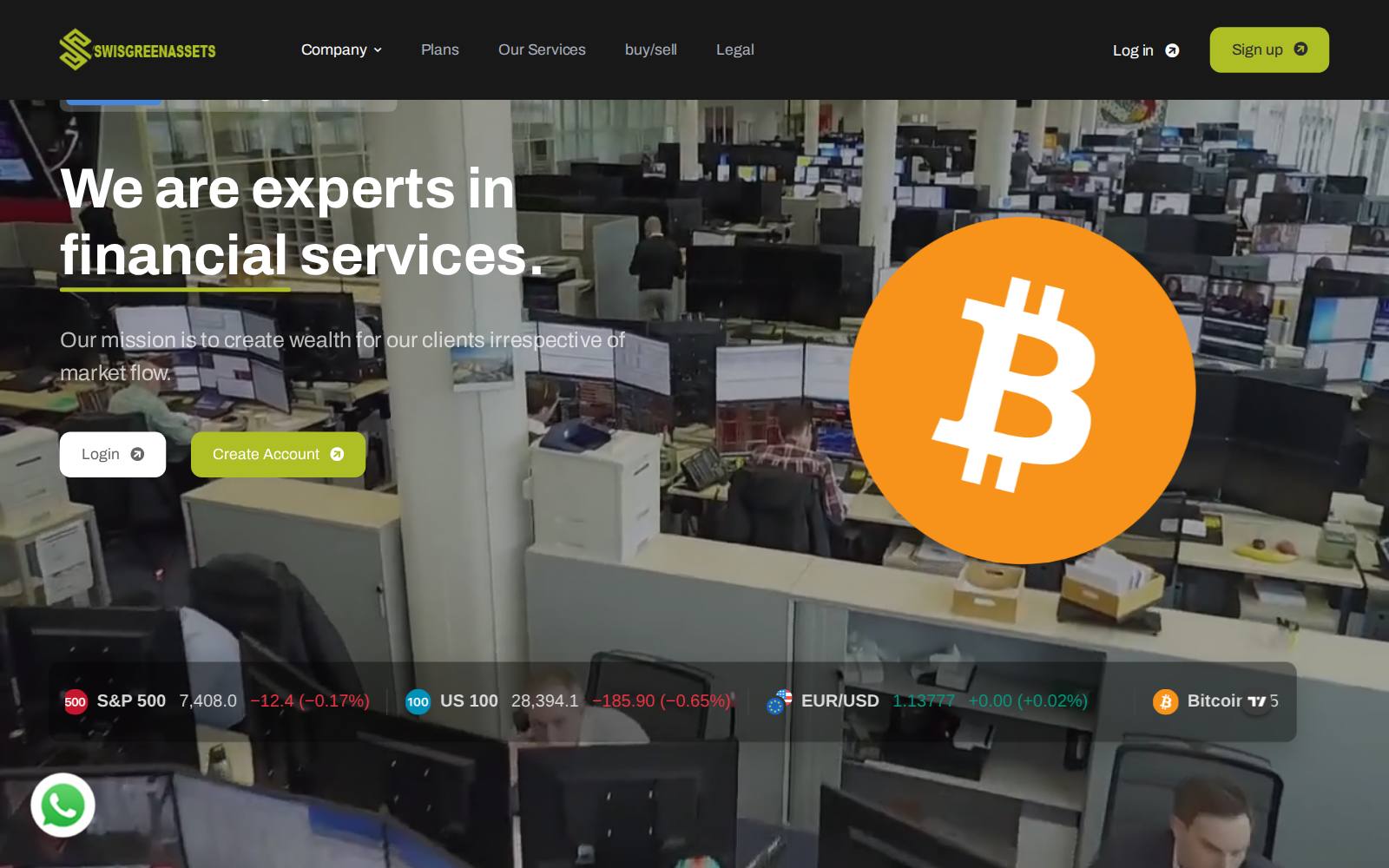 Screenshot of the swizzgreenassets.com website, captured 24 July 2026