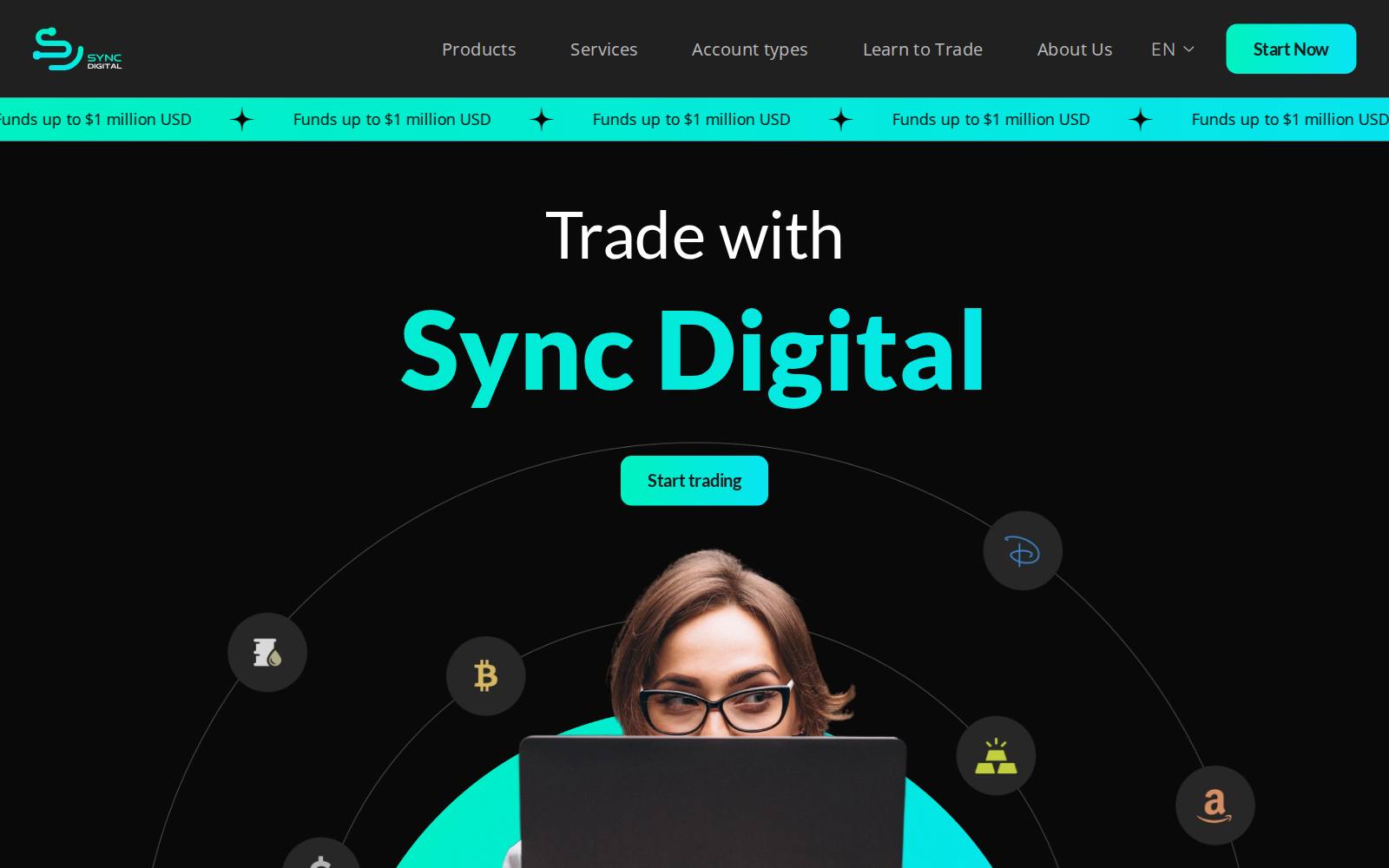 Screenshot of the Sync-digital.co website, captured 1 August 2026