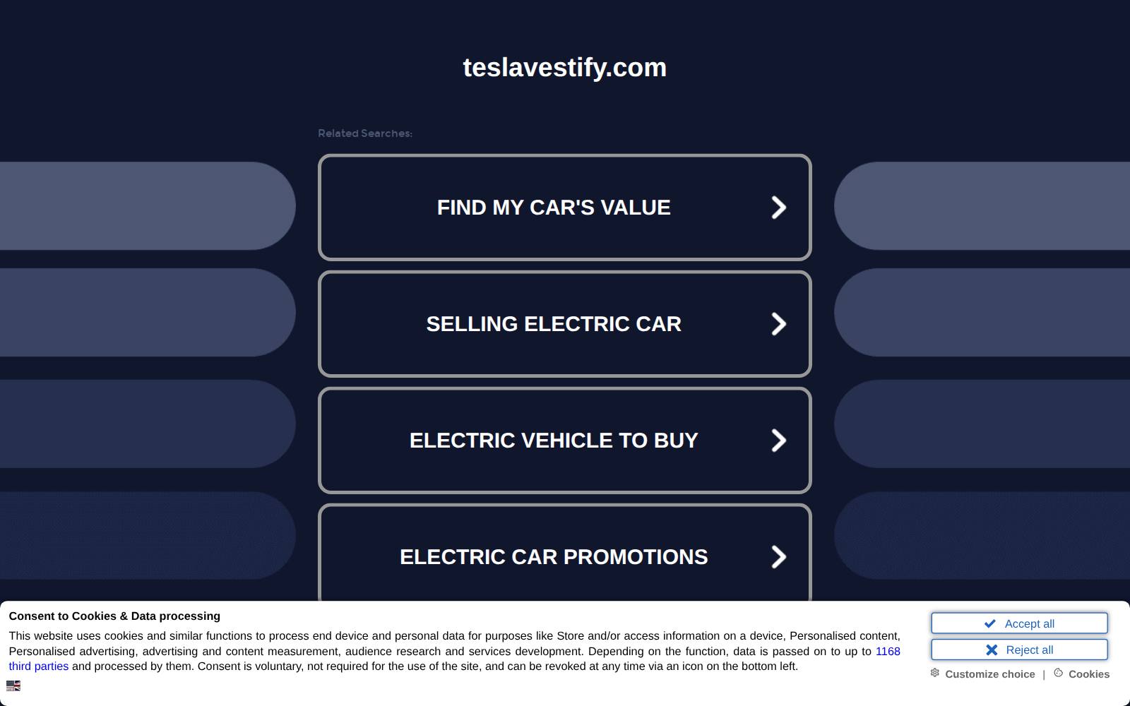 Screenshot of the TeslaVestify website, captured 26 July 2026