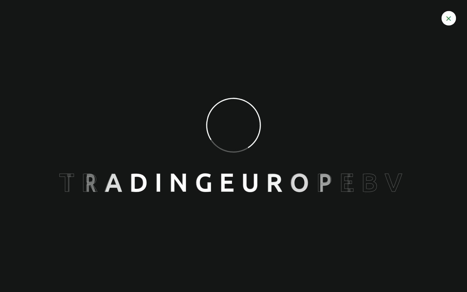Screenshot of the Trading Europe BV website, captured 21 July 2026