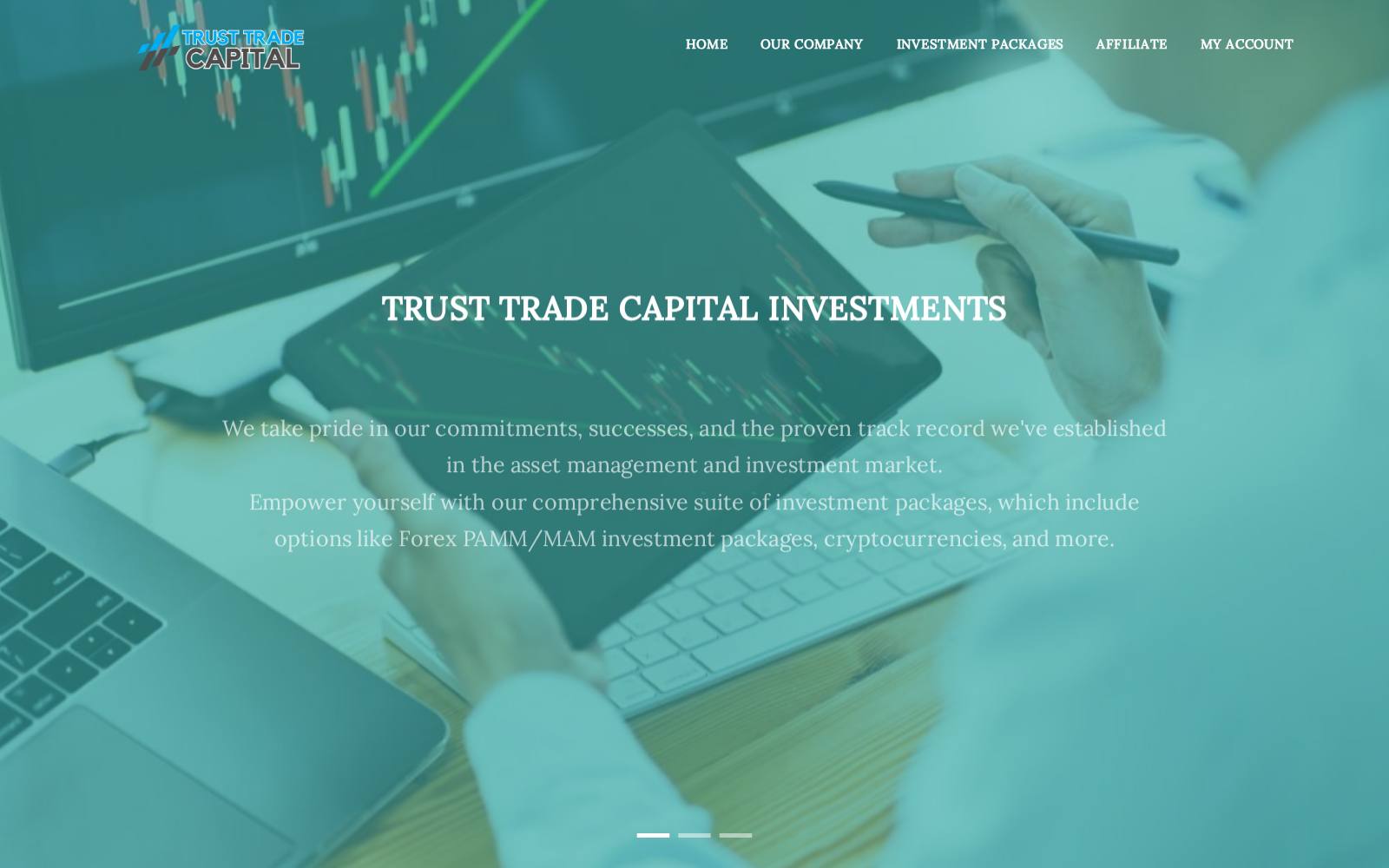 Screenshot of the Trust Trade Capital website, captured 25 July 2026