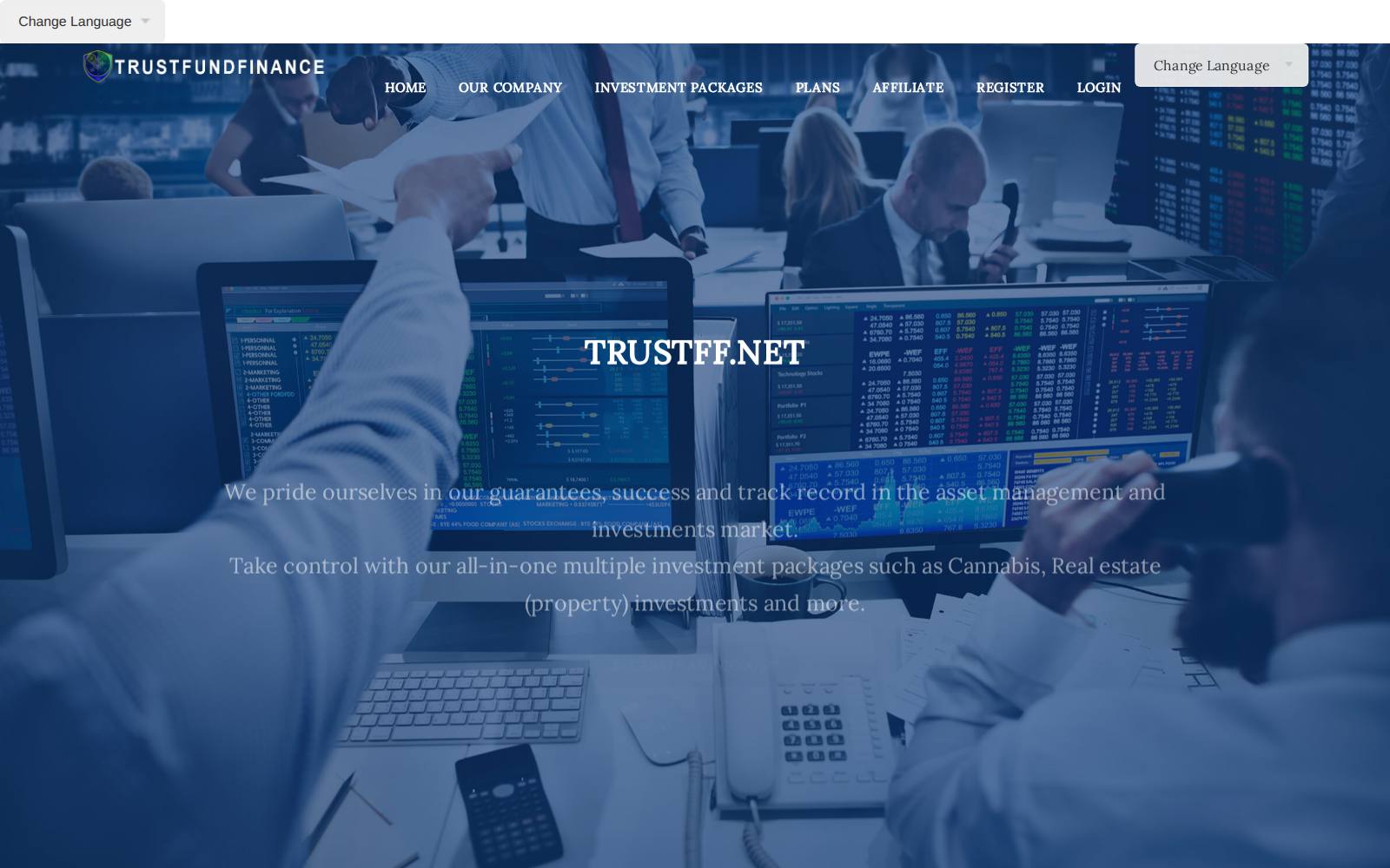 Screenshot of the trustff.net website, captured 25 July 2026