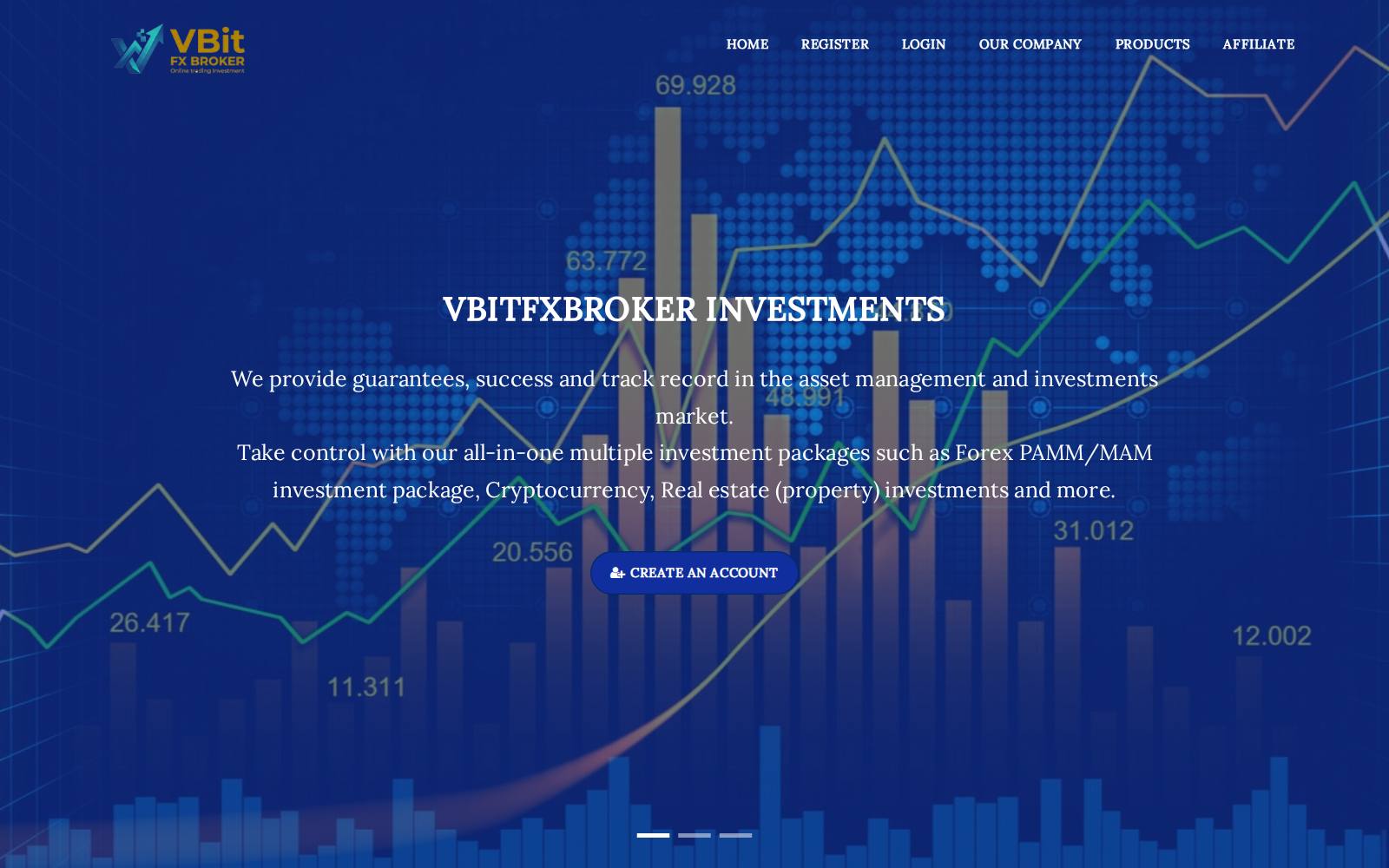 Screenshot of the Vbitfxbroker website, captured 25 July 2026