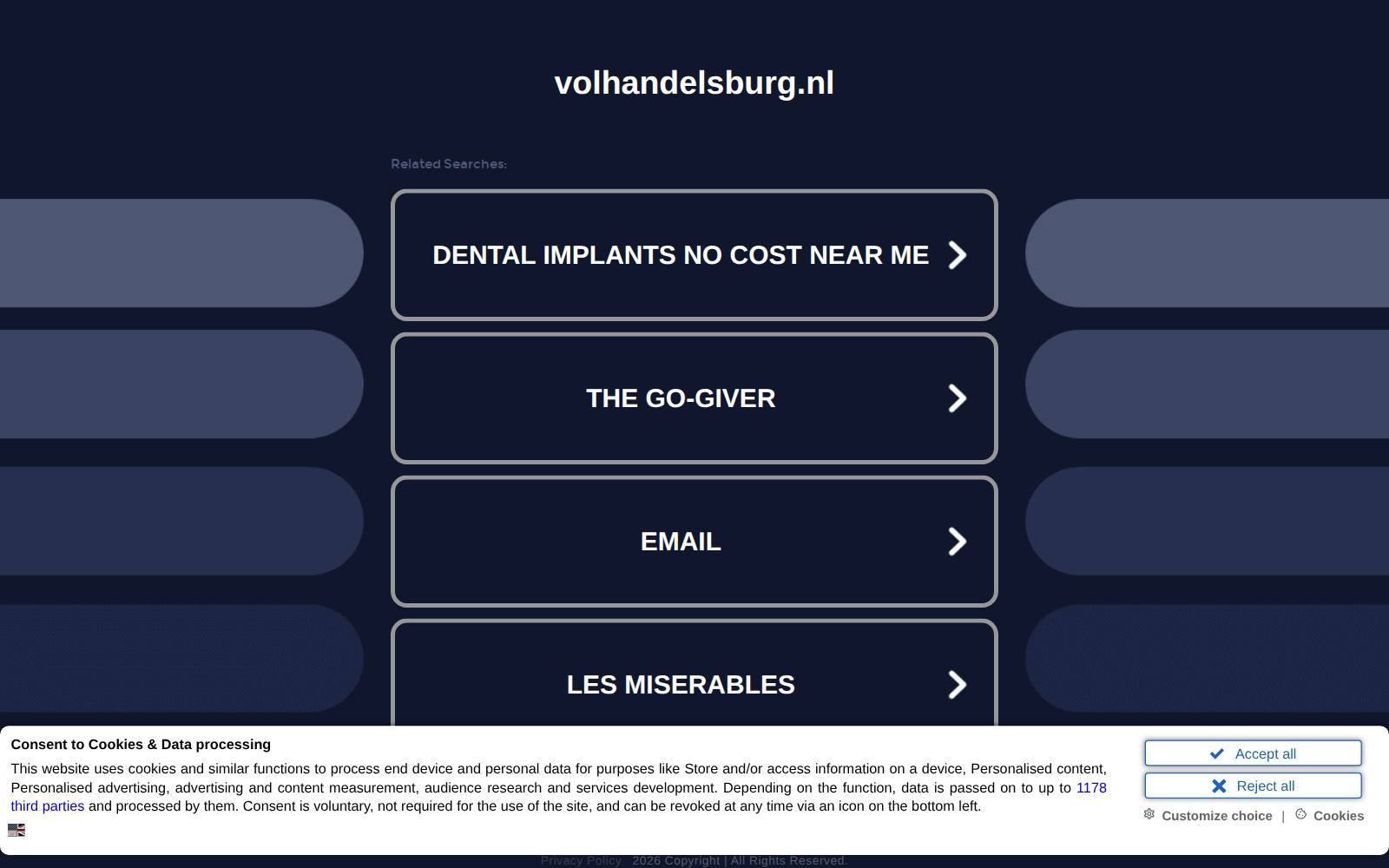 Screenshot of the Vol Handelsburg website, captured 14 August 2026