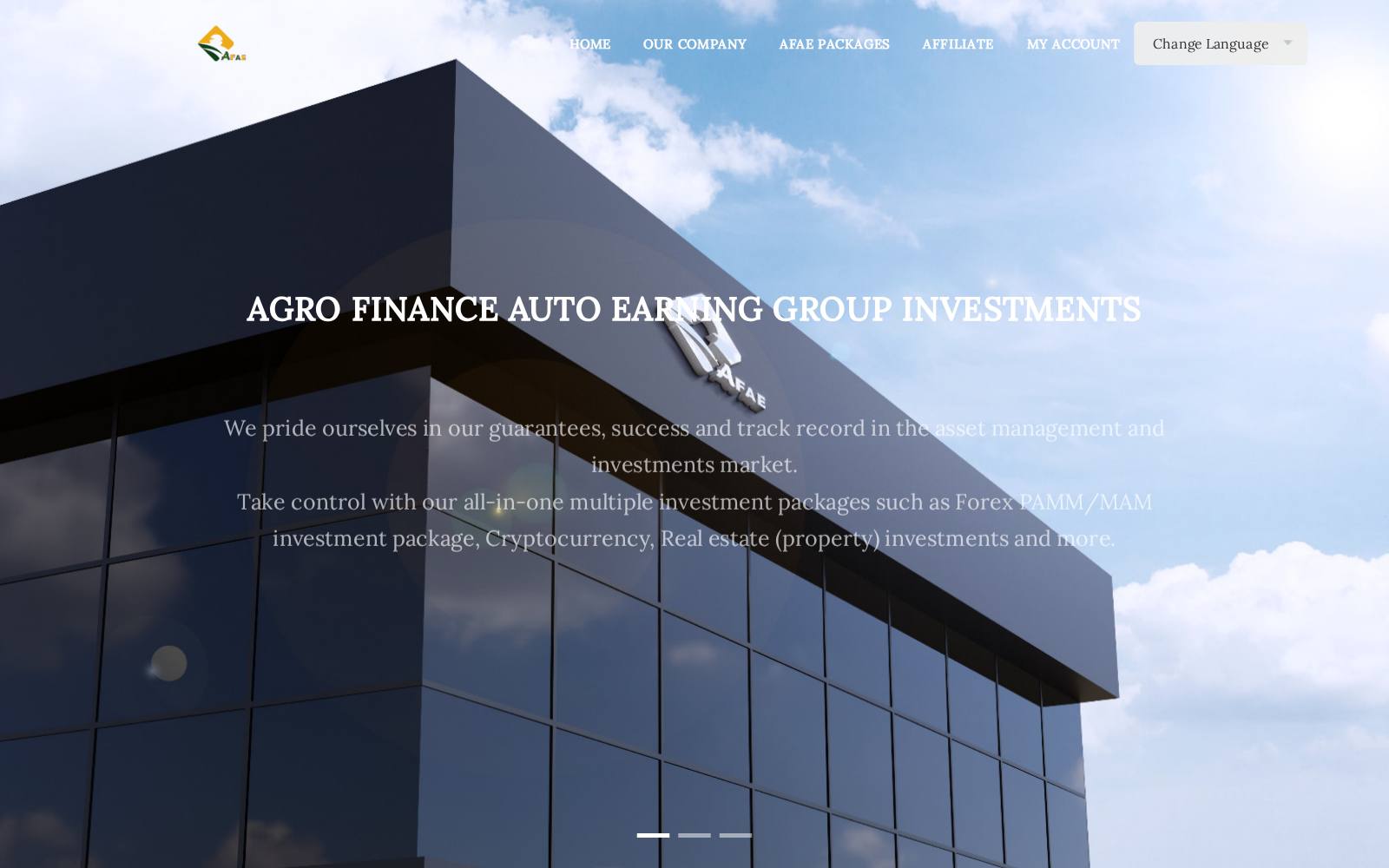 Screenshot of the www.agrofinance-autoearning.cloud website, captured 30 July 2026